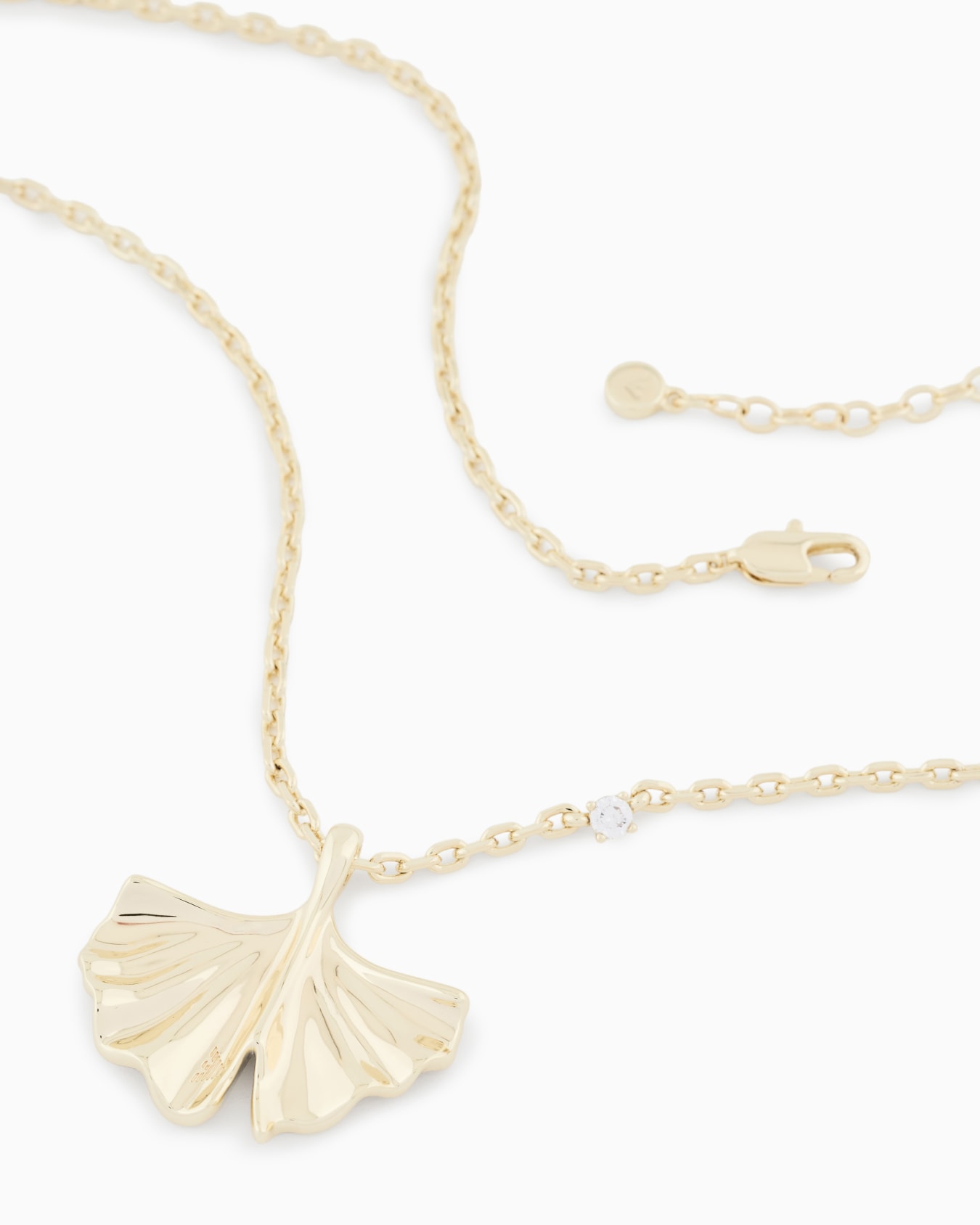  Gold-Tone Brass Pendant Necklace Slide 2