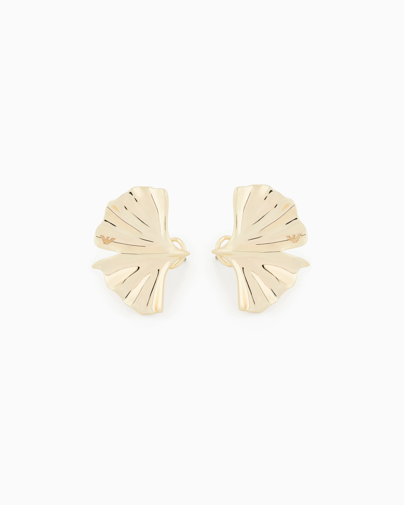  Gold-Tone Brass Stud Earrings Slide 0