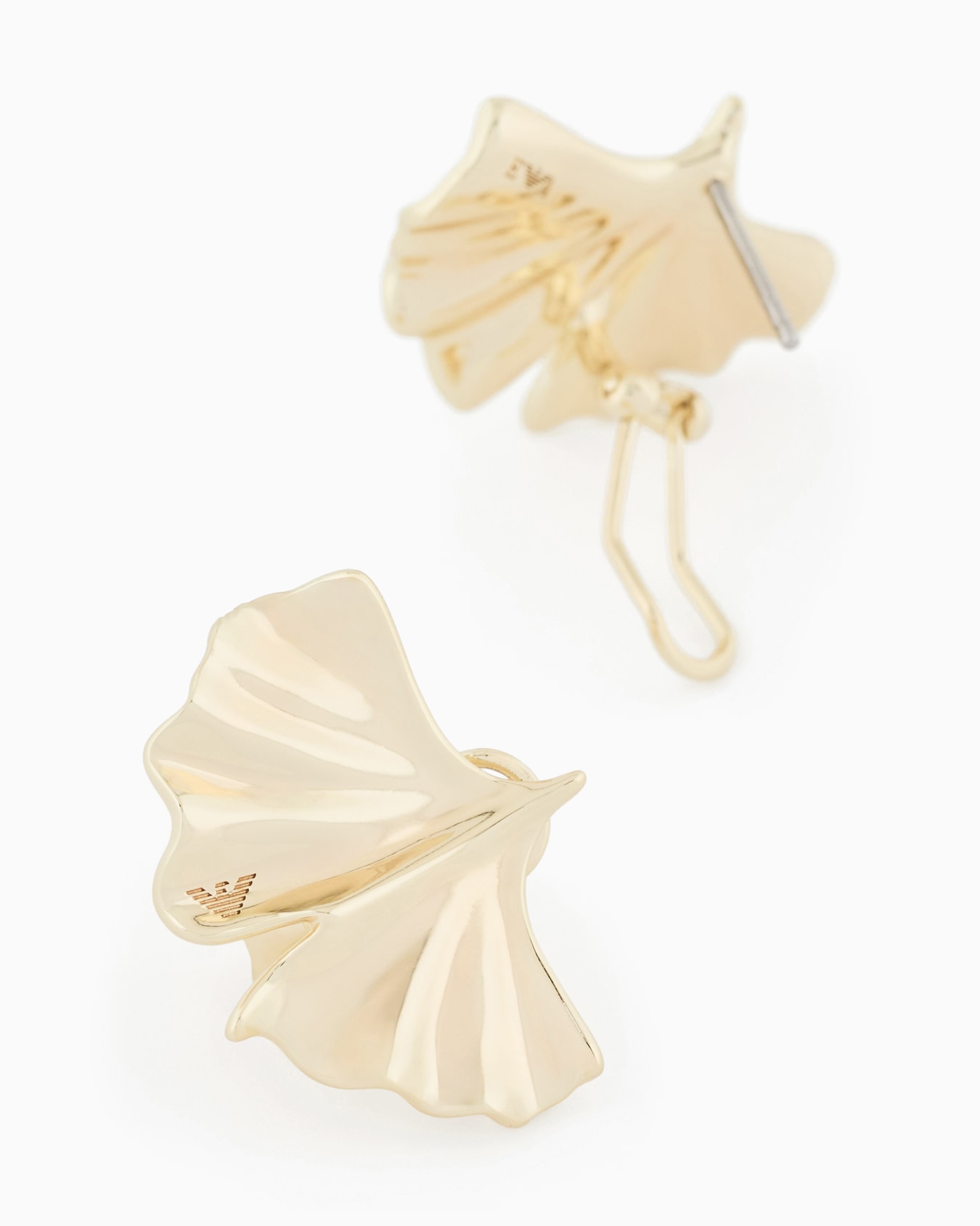  Gold-Tone Brass Stud Earrings Slide 2
