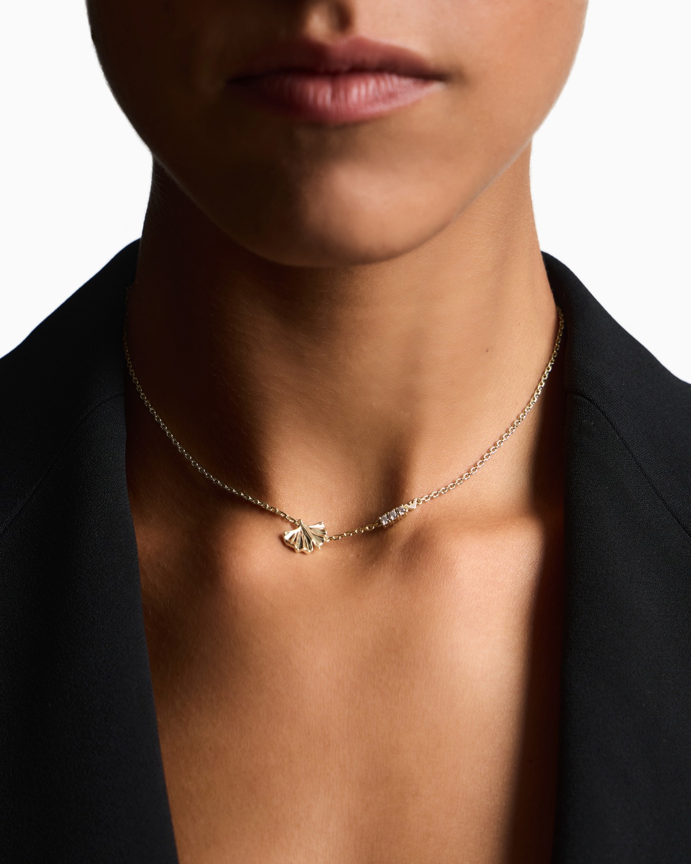  Gold-Tone Brass ID Necklace Slide 1