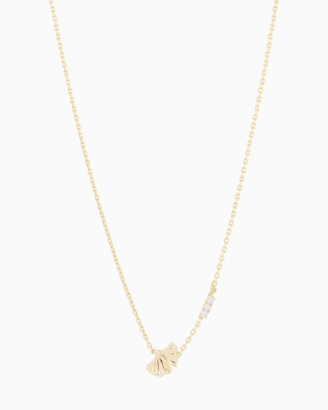  Gold-Tone Brass ID Necklace Slide 0