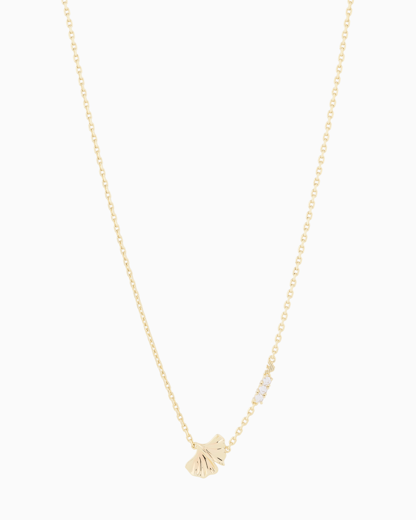  Gold-Tone Brass ID Necklace Slide 0