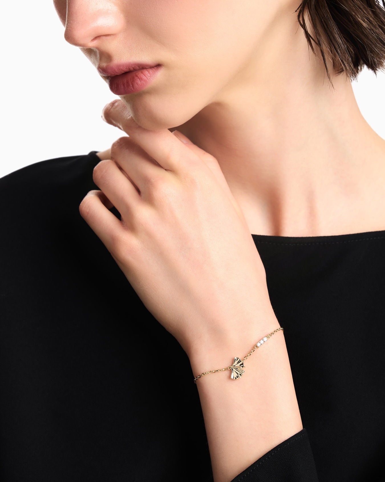  Gold-Tone Brass ID Bracelet Slide 1