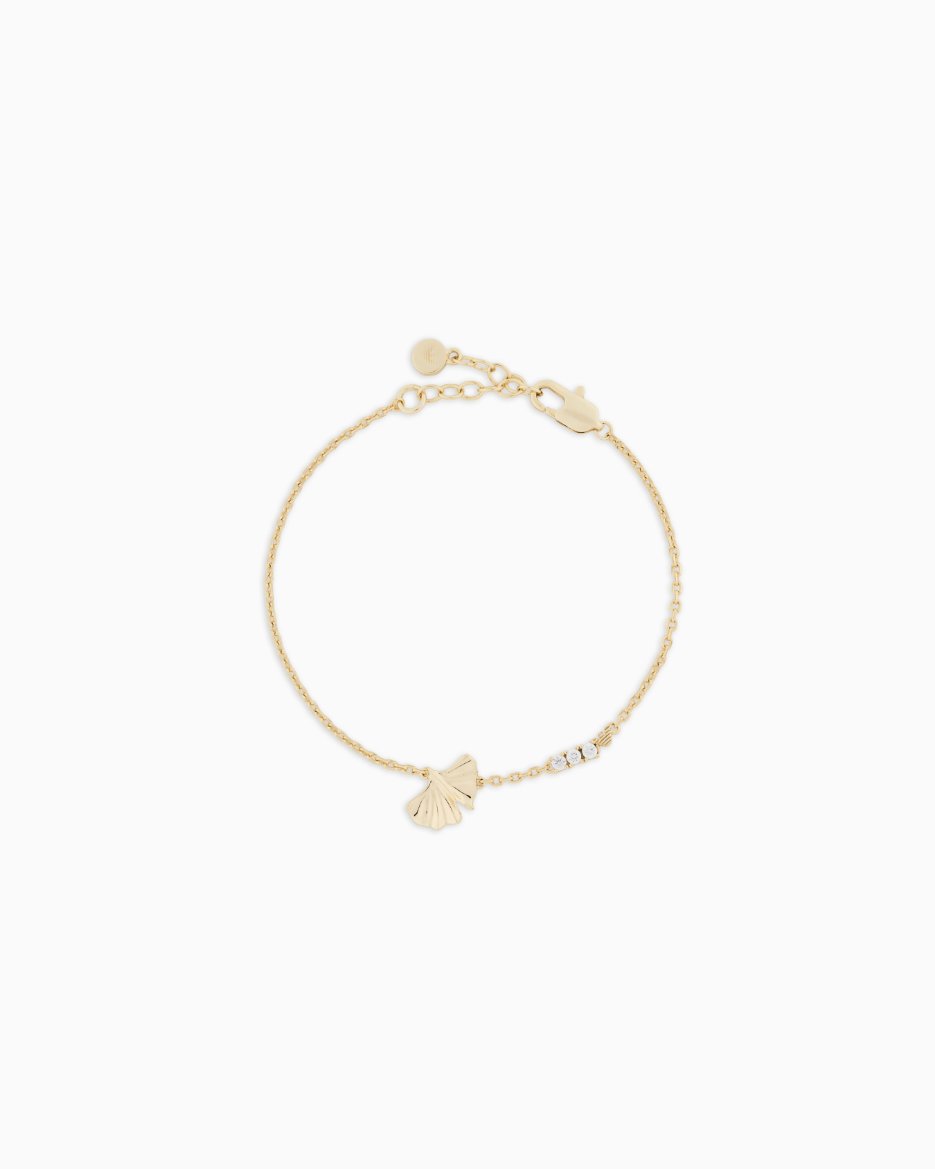  Gold-Tone Brass ID Bracelet Slide 0