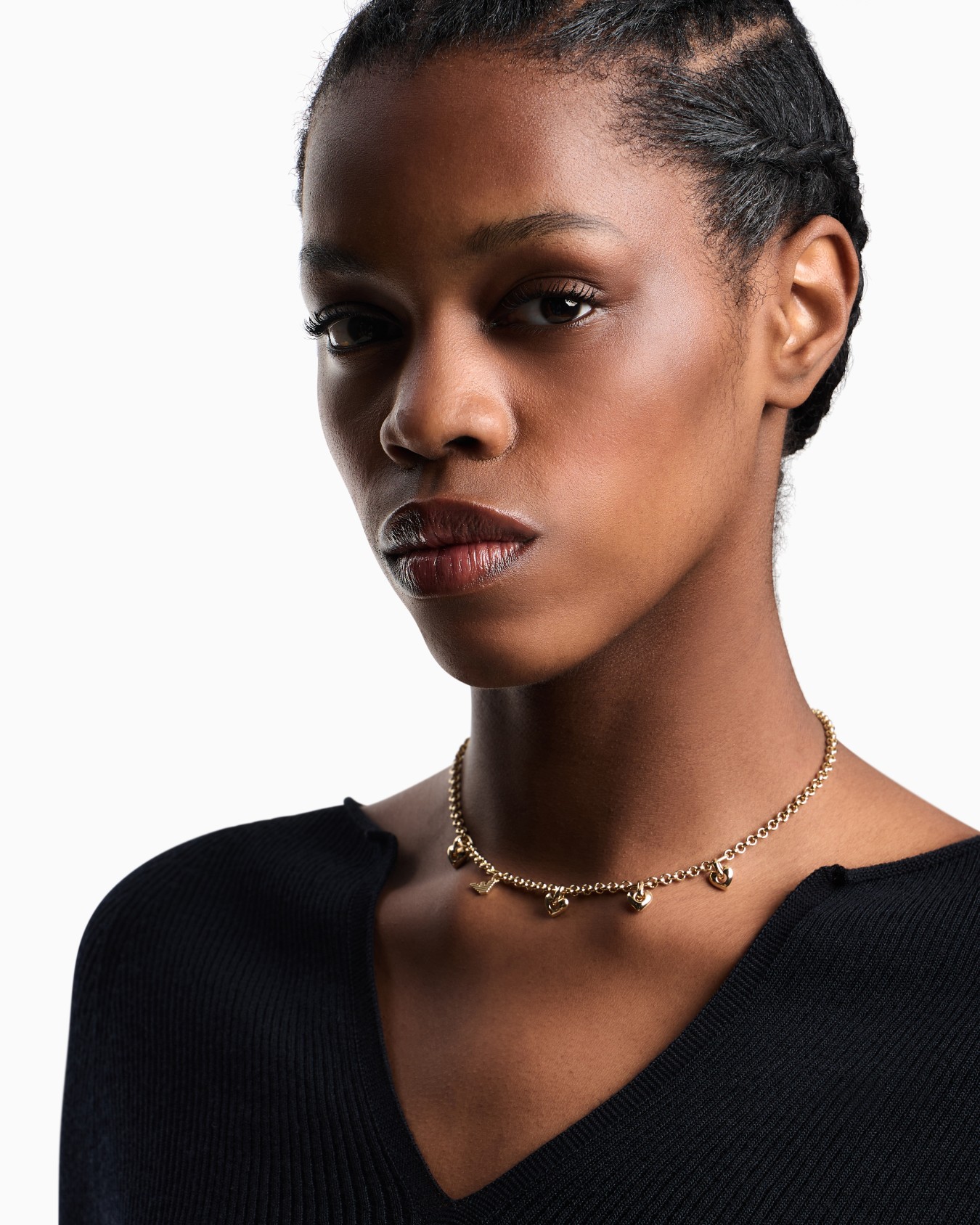 Collier avec pendentif en laiton couleur or Diapositive 1