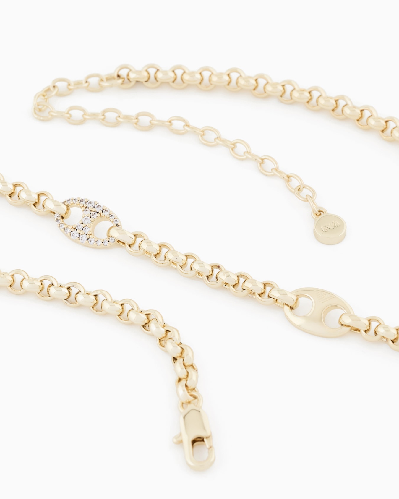  Gold-Tone Brass Station Necklace Slide 2