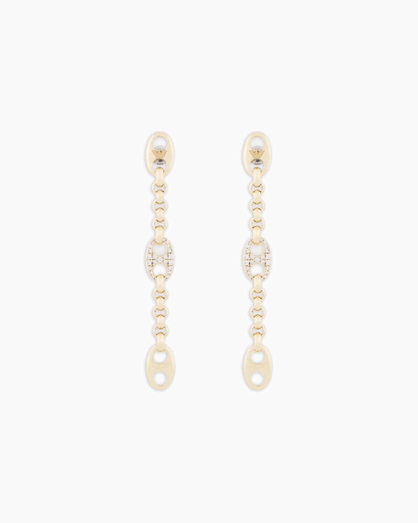 Boucles d’oreilles longues en laiton couleur or Diapositive 0