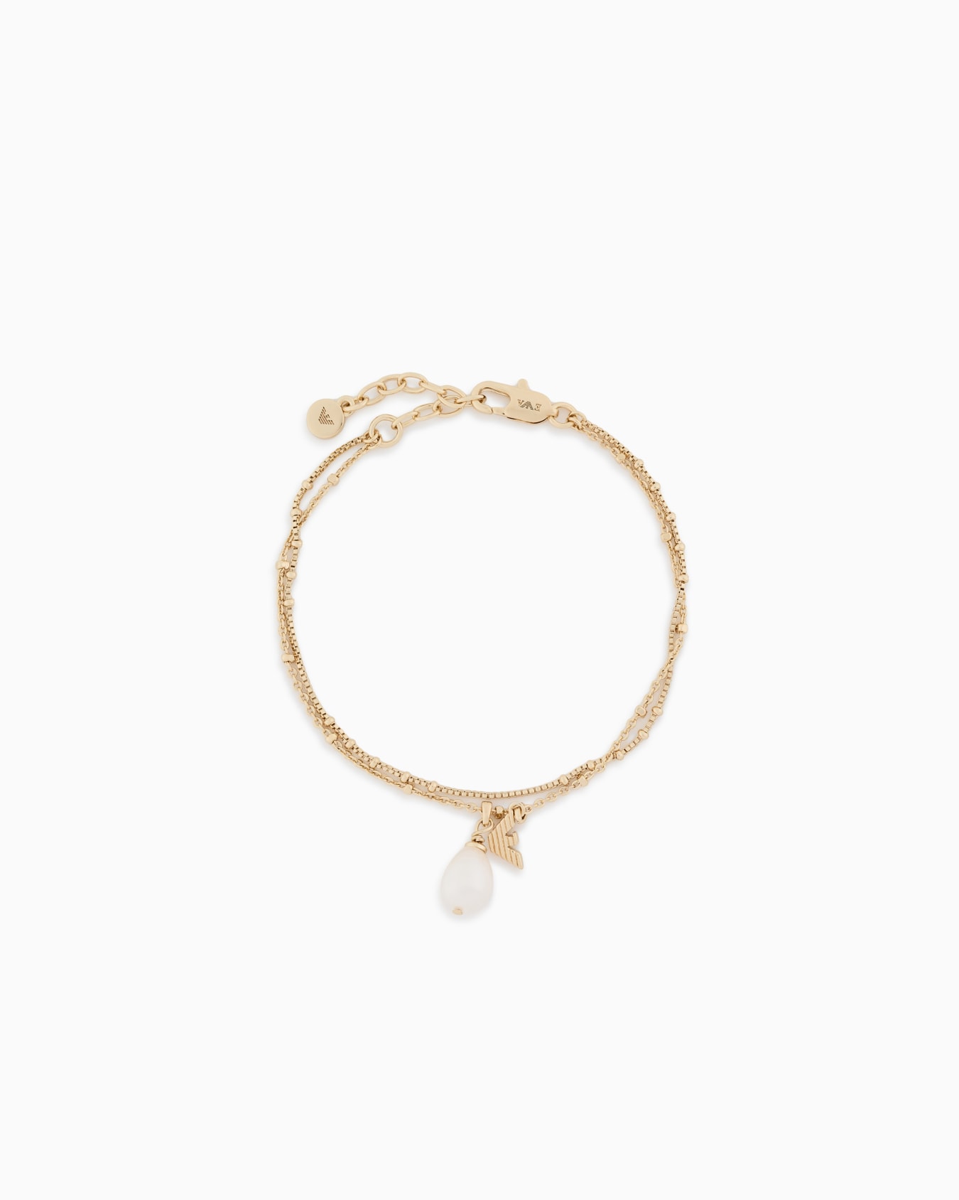 Bracciale con ciondolo in ottone color oro Slide 0