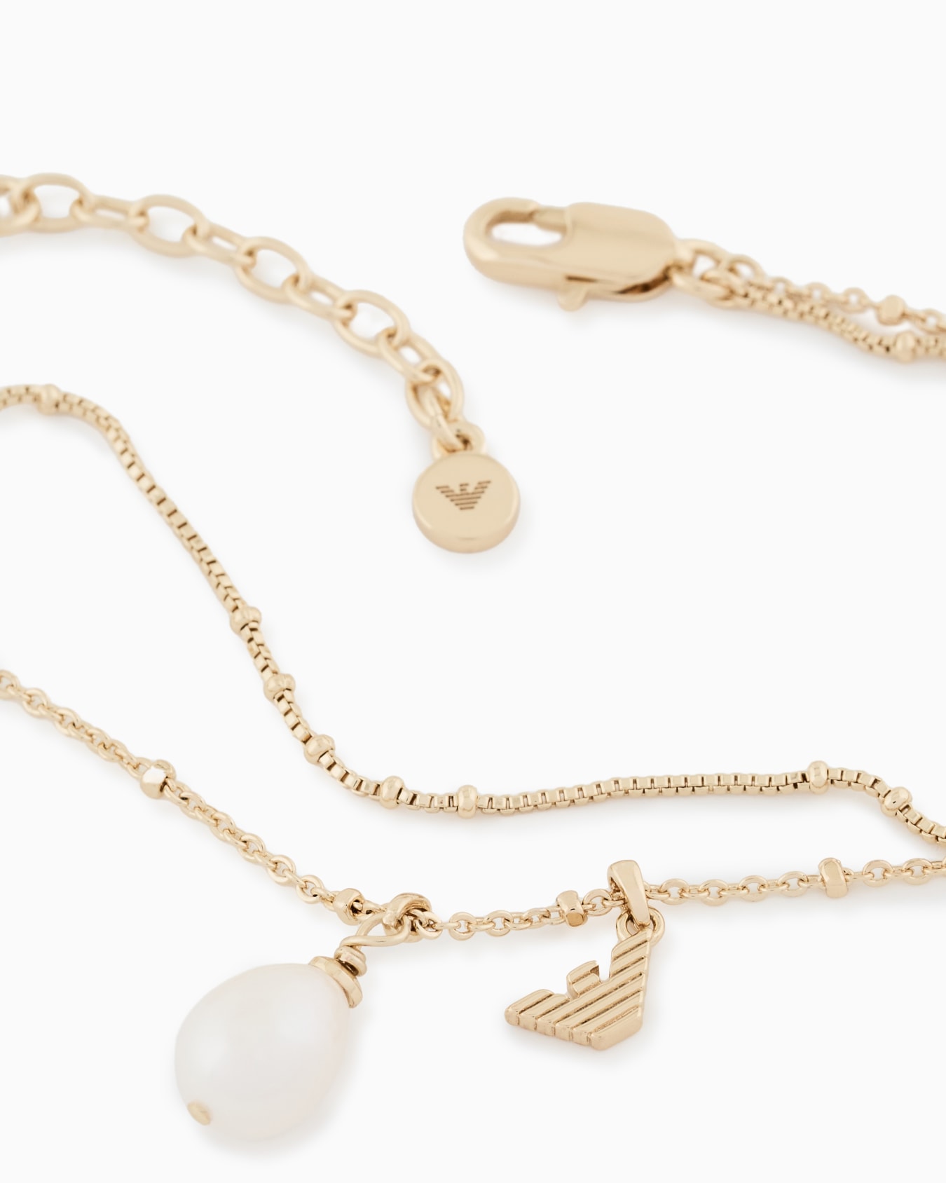  Gold-Tone Brass Pendant Bracelet Slide 1