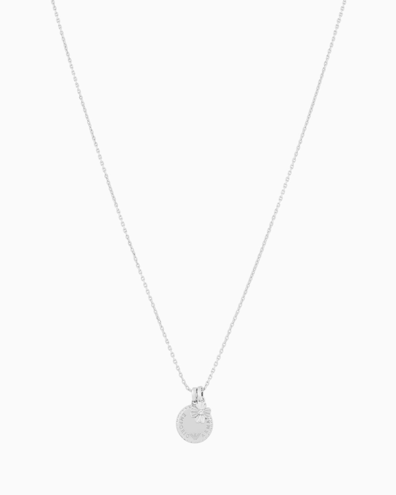  Silver-Tone Brass Pendant Necklace Slide 0