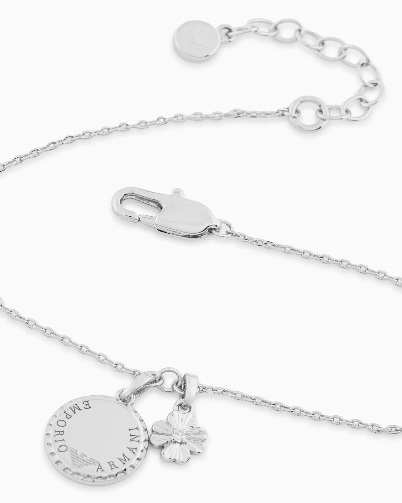  Silver-Tone Brass Pendant Bracelet Slide 1