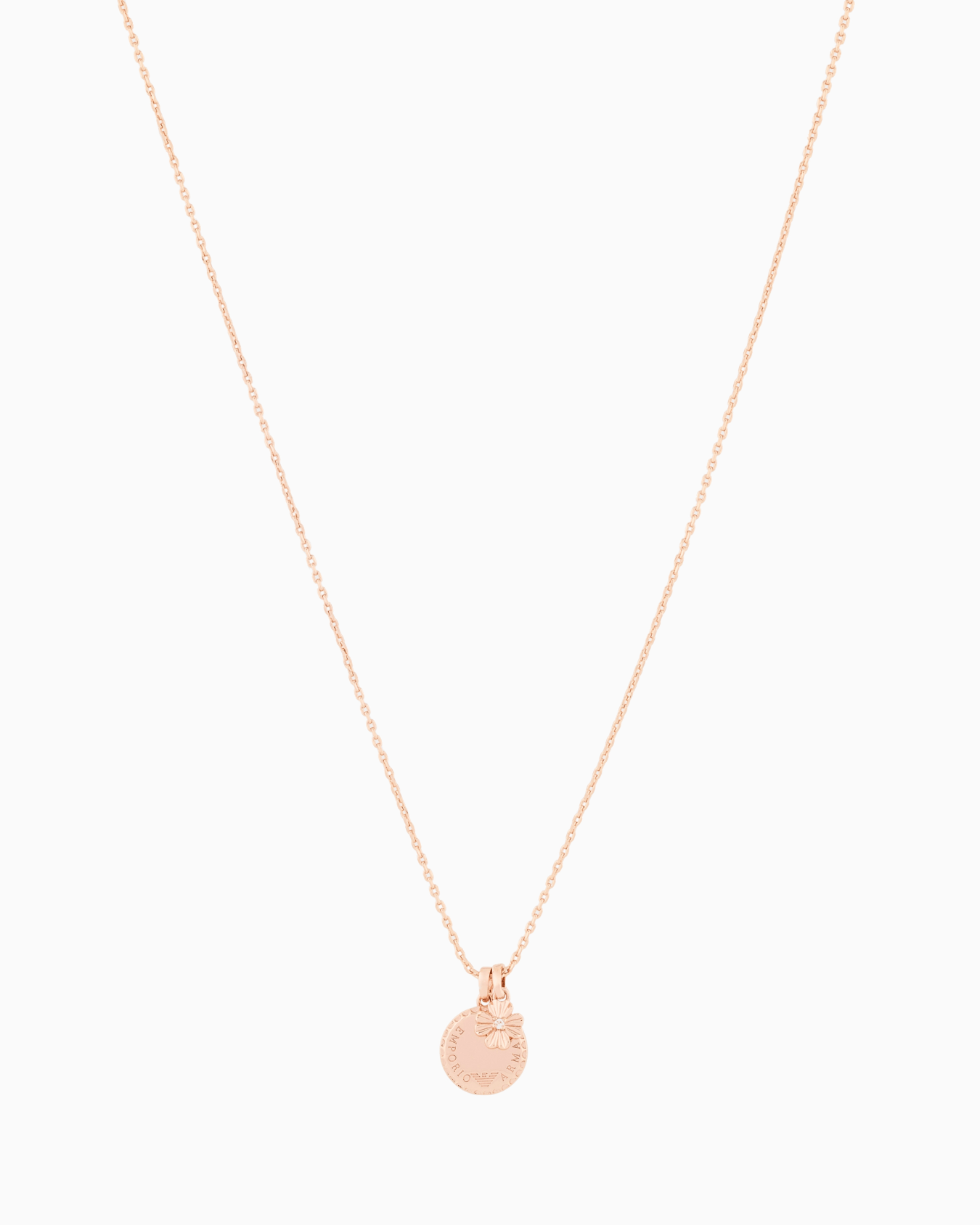 Kette mit Anhänger aus roségoldfarbenem Messing Folie 0