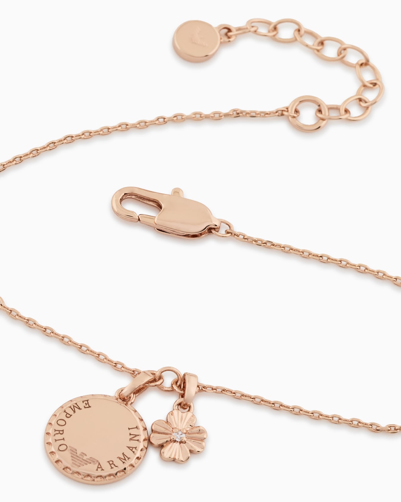 Armband mit Anhänger aus roségoldfarbenem Messing Folie 2