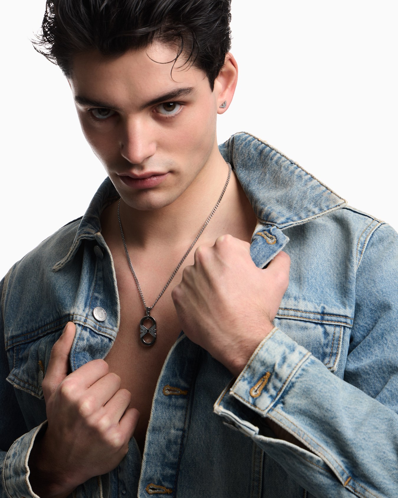  ペンダントネックレス ステンレススチール スライドする 1