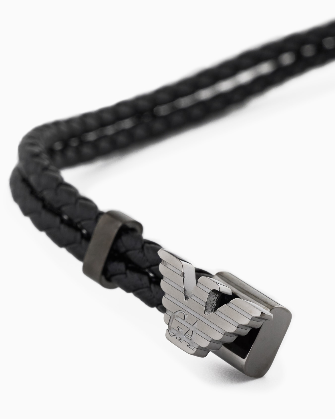  IDブレスレット ガンメタル レザー スライドする 2