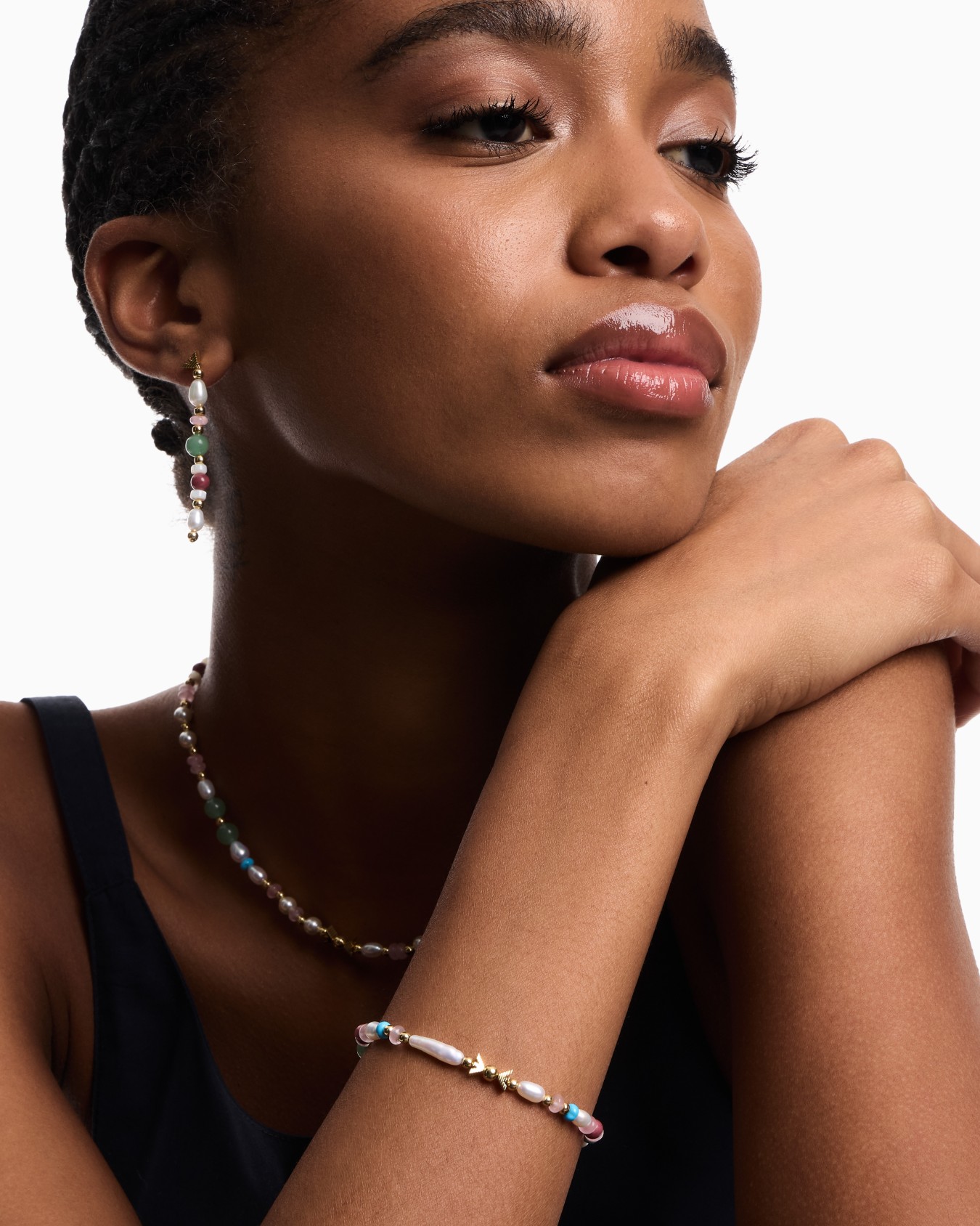  Pearl Beaded Bracelet Slide 1