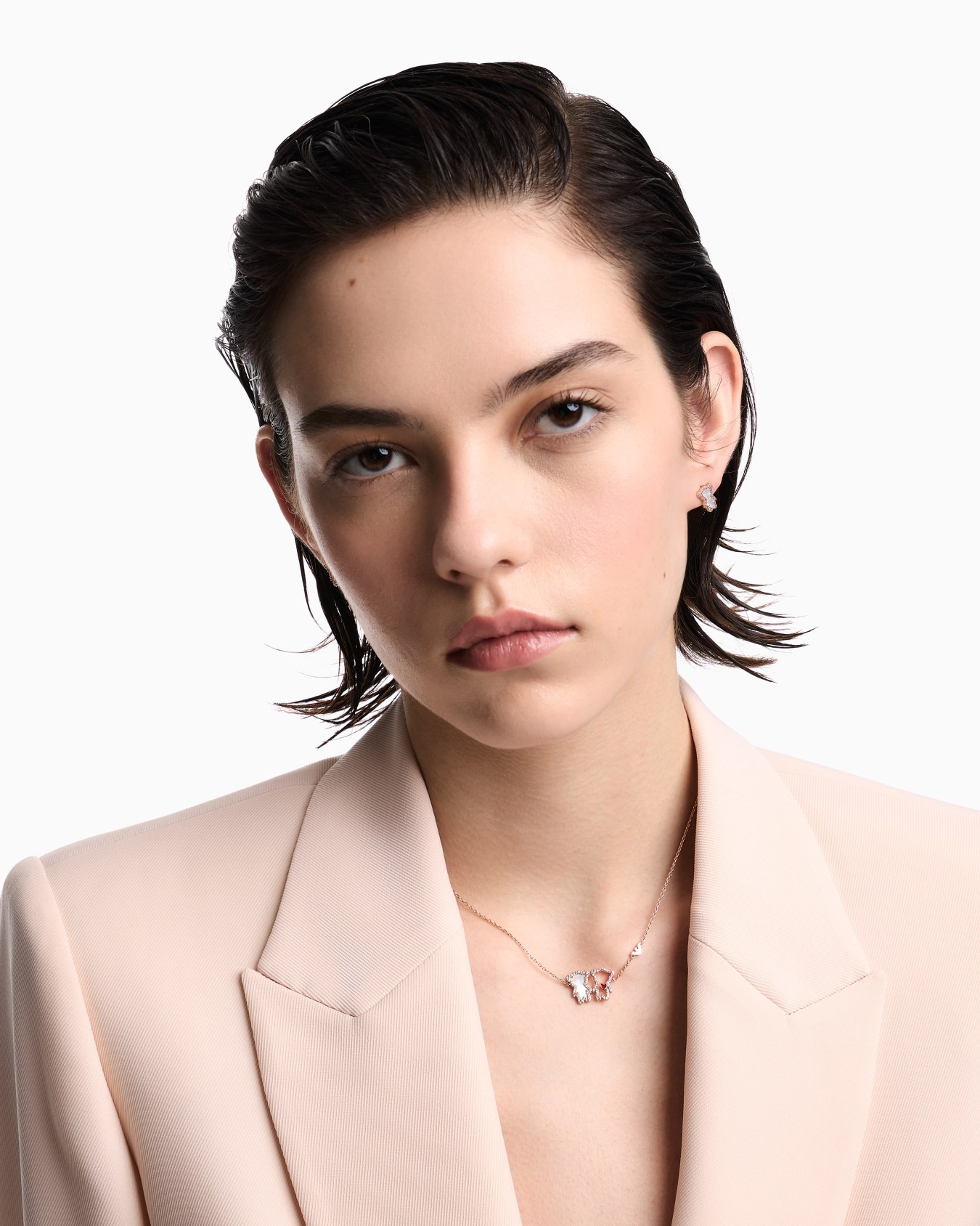 ネックレス ローズゴールドトーンブラス スライドする 2