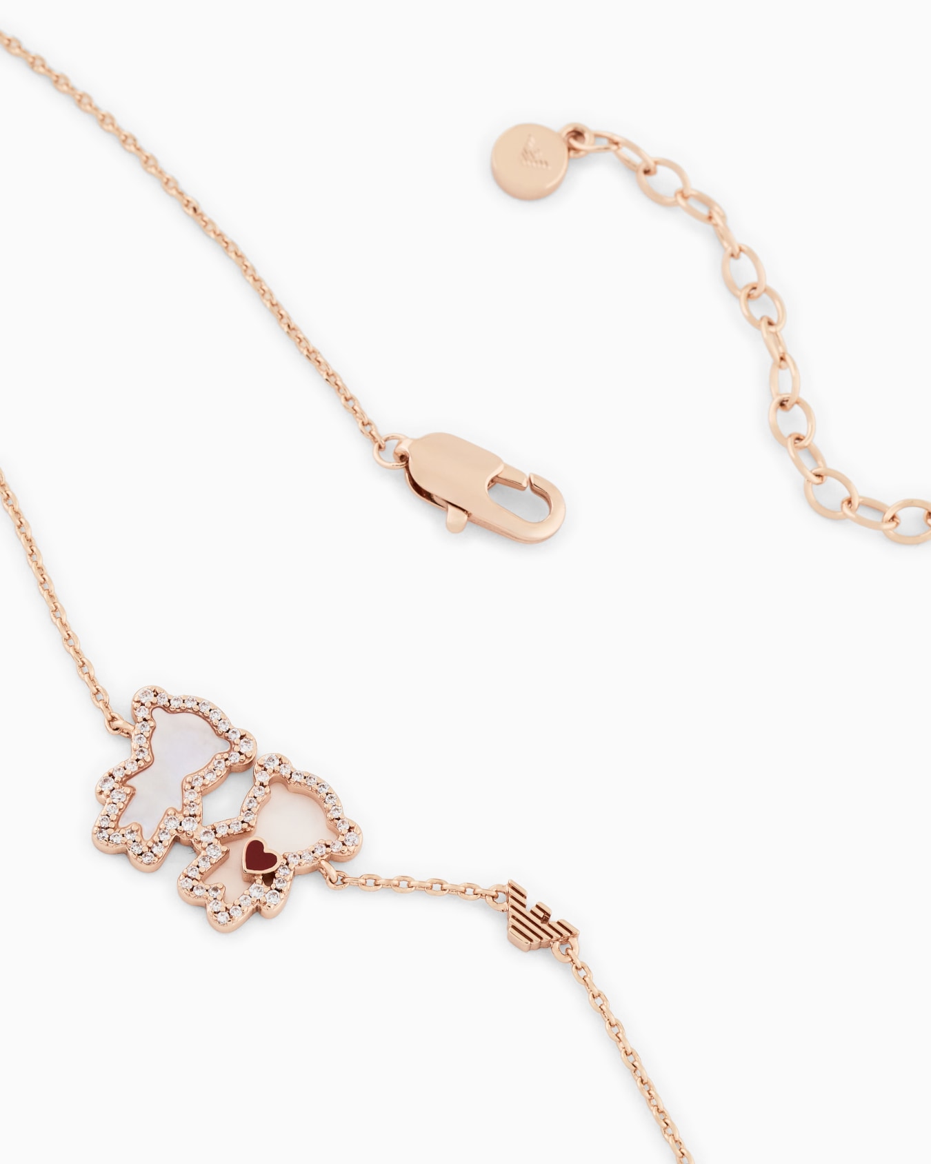 ネックレス ローズゴールドトーンブラス スライドする 1