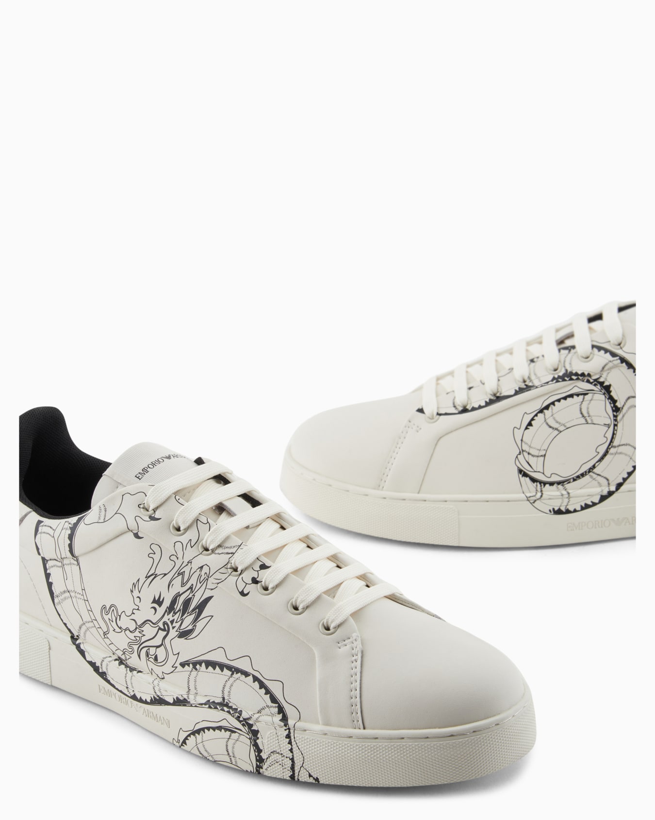 dragon-print leather sneakers Diapositiva 4