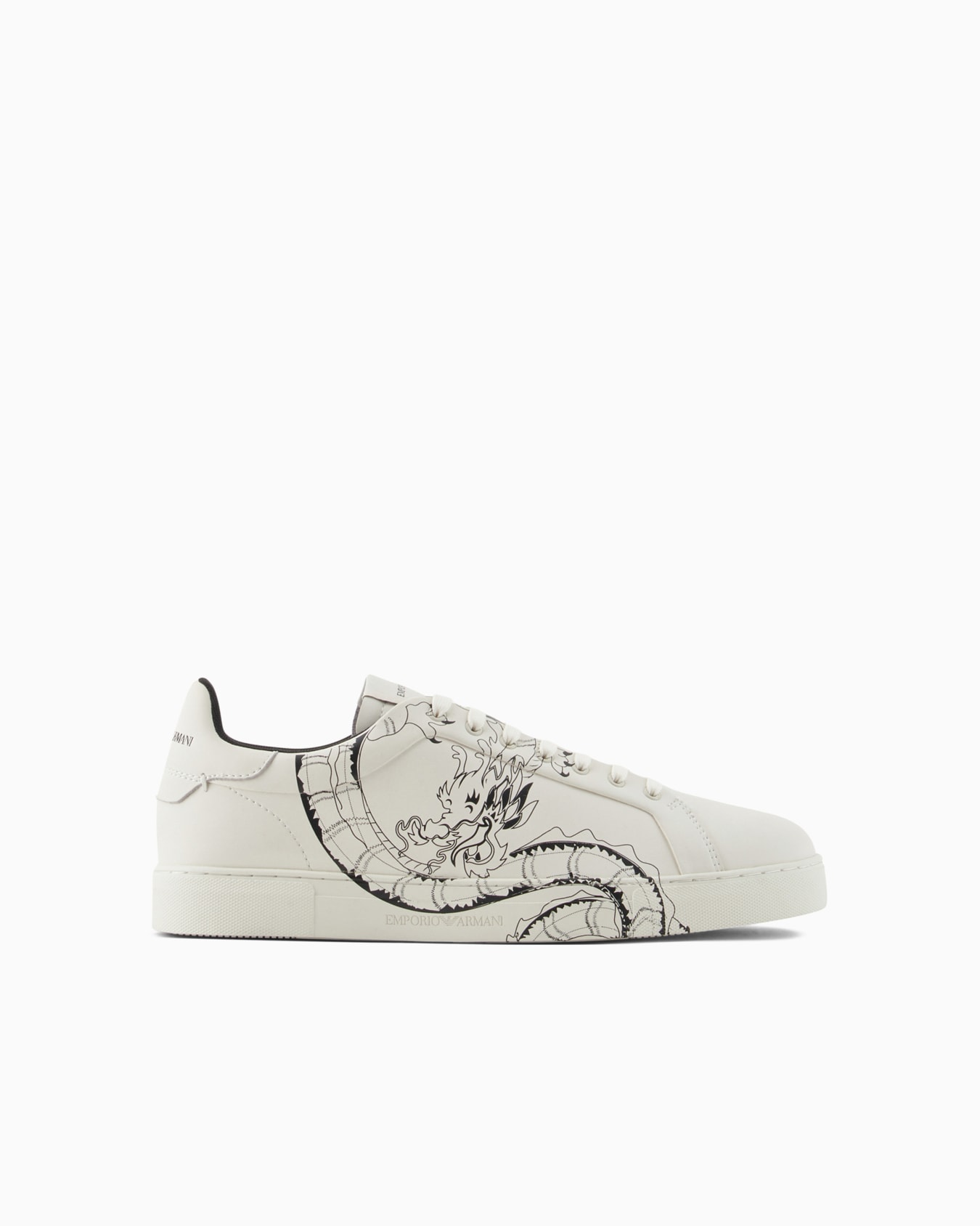 dragon-print leather sneakers Diapositiva 0