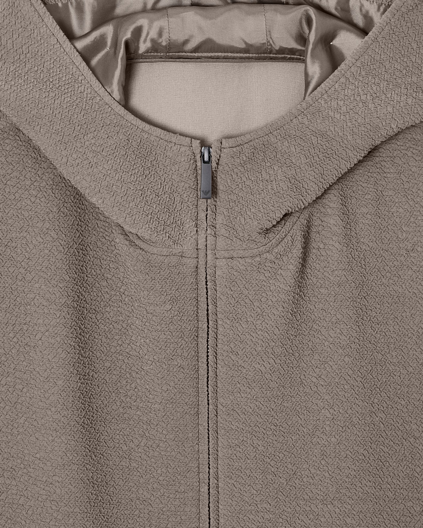 Icon hooded blouson in embossed-pattern fabric Slide 4