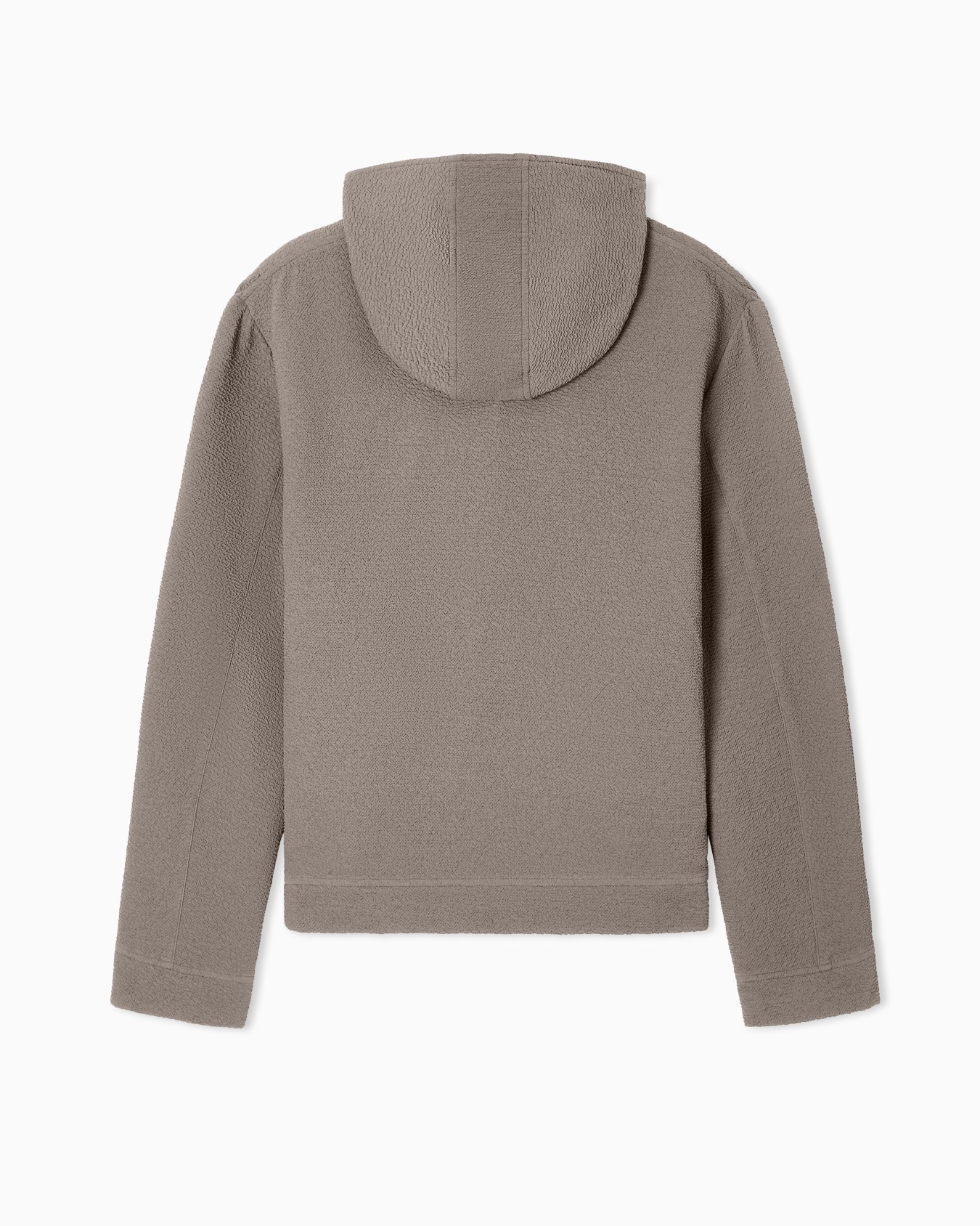 Icon hooded blouson in embossed-pattern fabric Slide 3