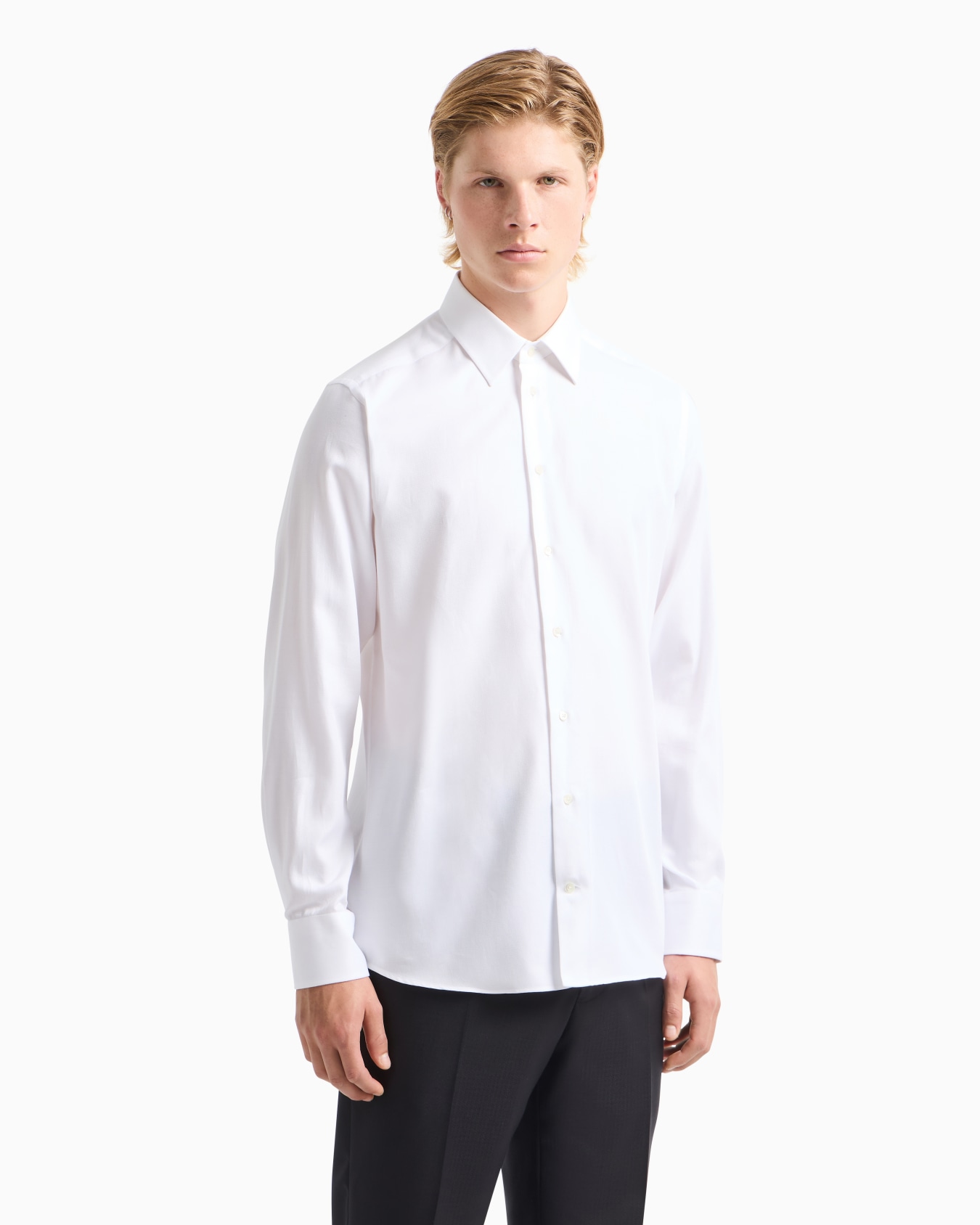 Chemise en coton micro armuré avec finition douce Diapositive 3