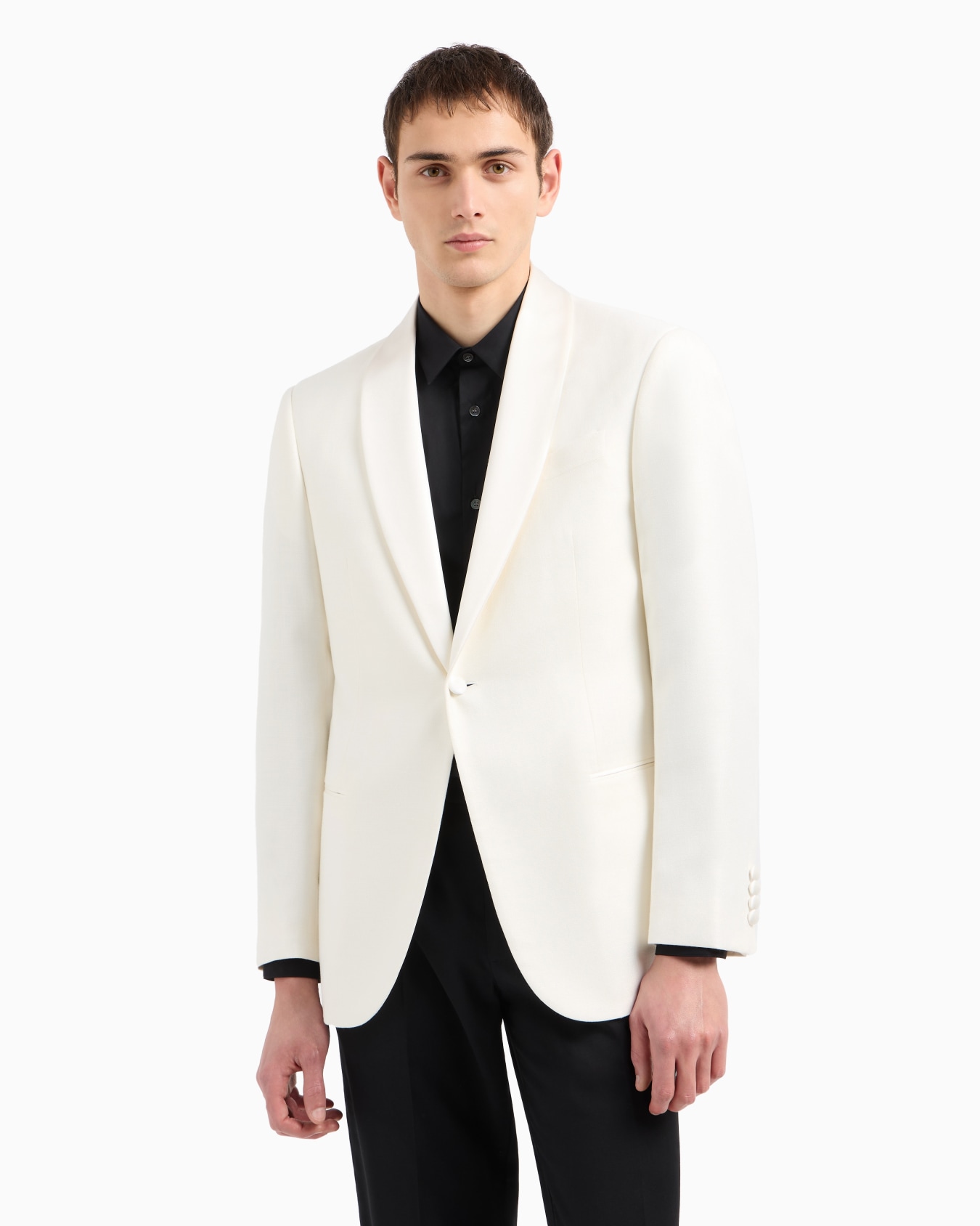 Shawl-collar jacket with satin lapels Slide 3