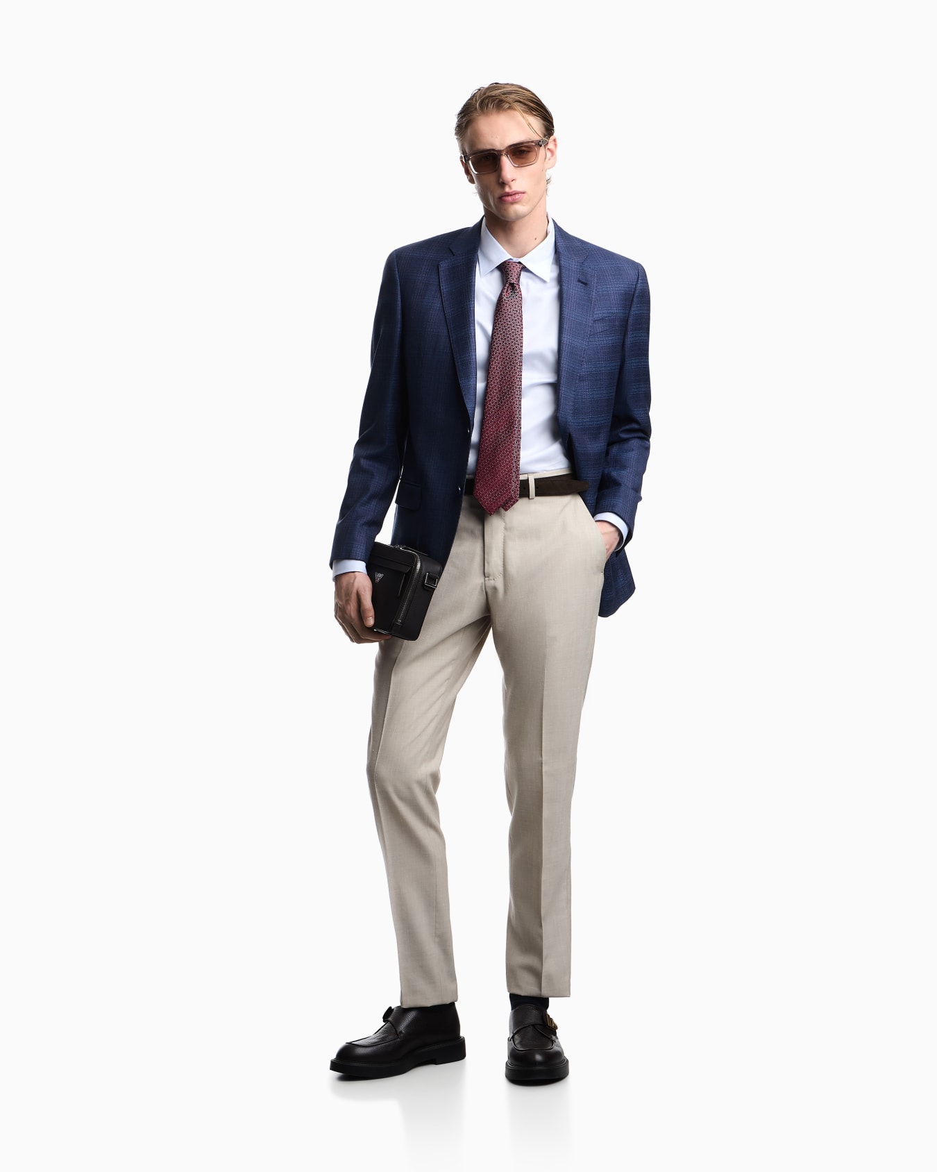 Tropical light wool canvas trousers Slide 1