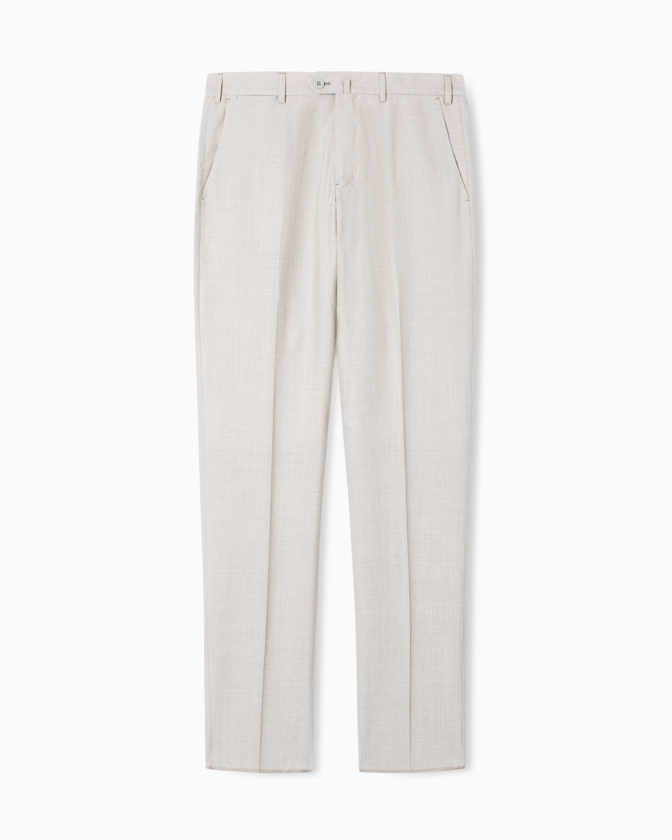 Tropical light wool canvas trousers Slide 0