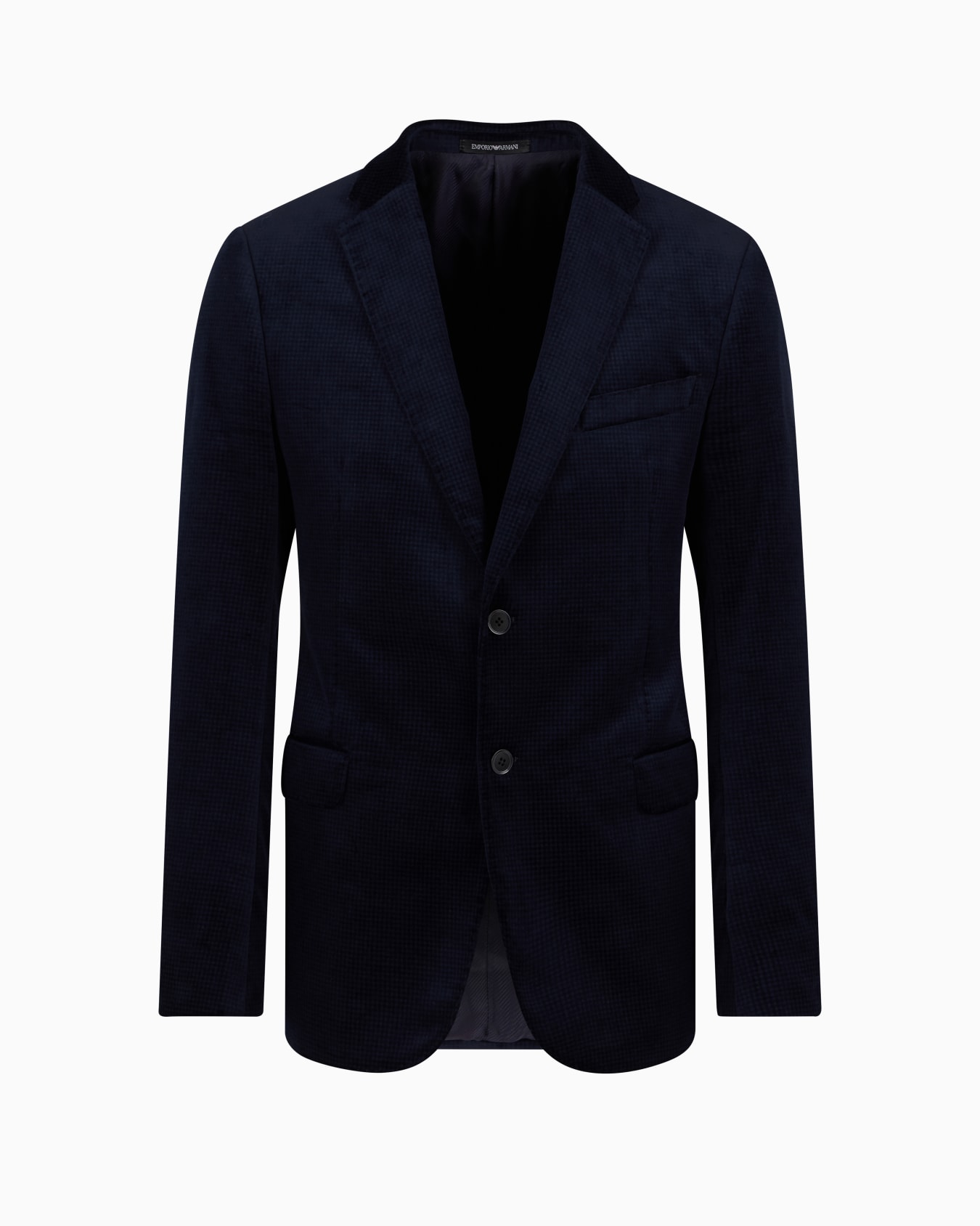 Giacca monopetto slim fit in velluto liscio stampa all over Slide 0