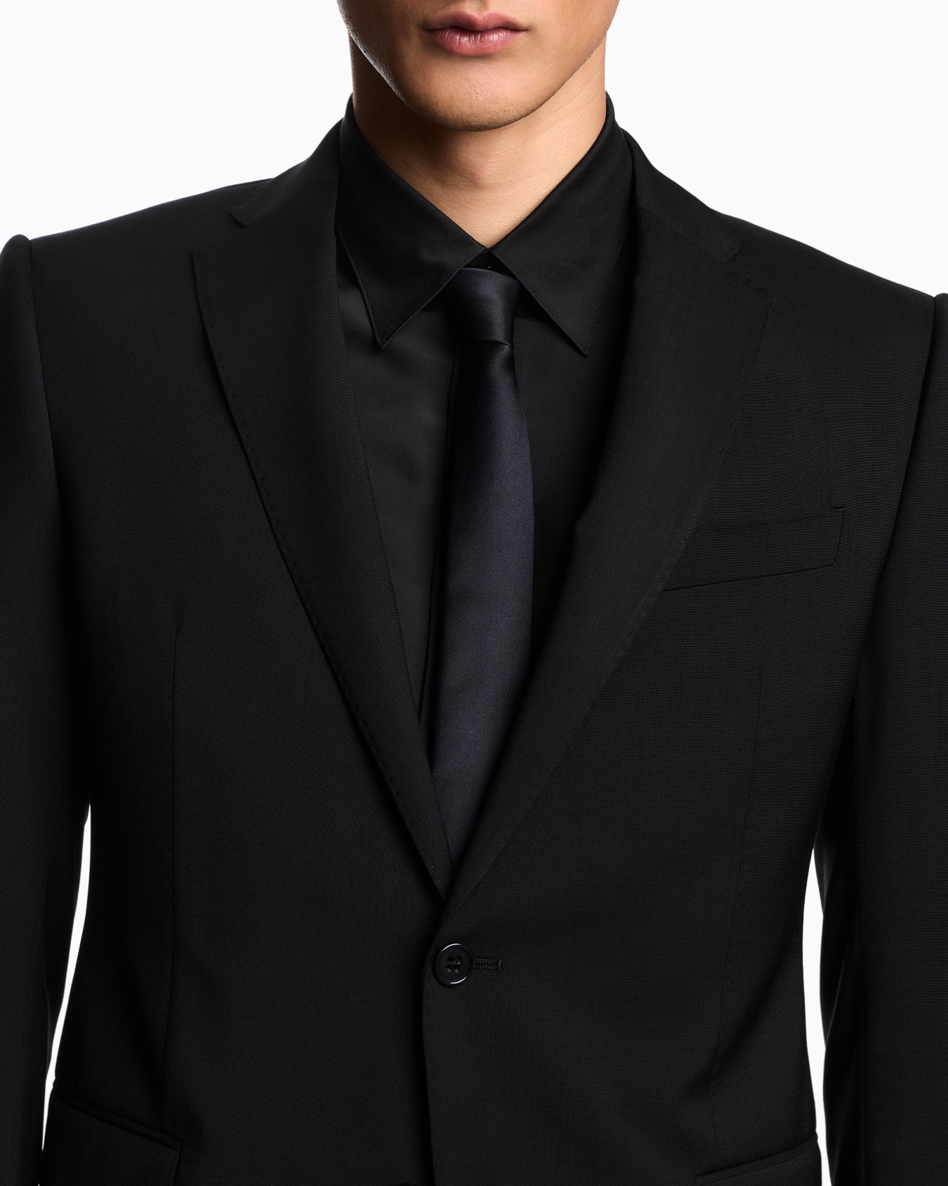 Single-breasted suit in natural stretch, tropical light wool Slide 3