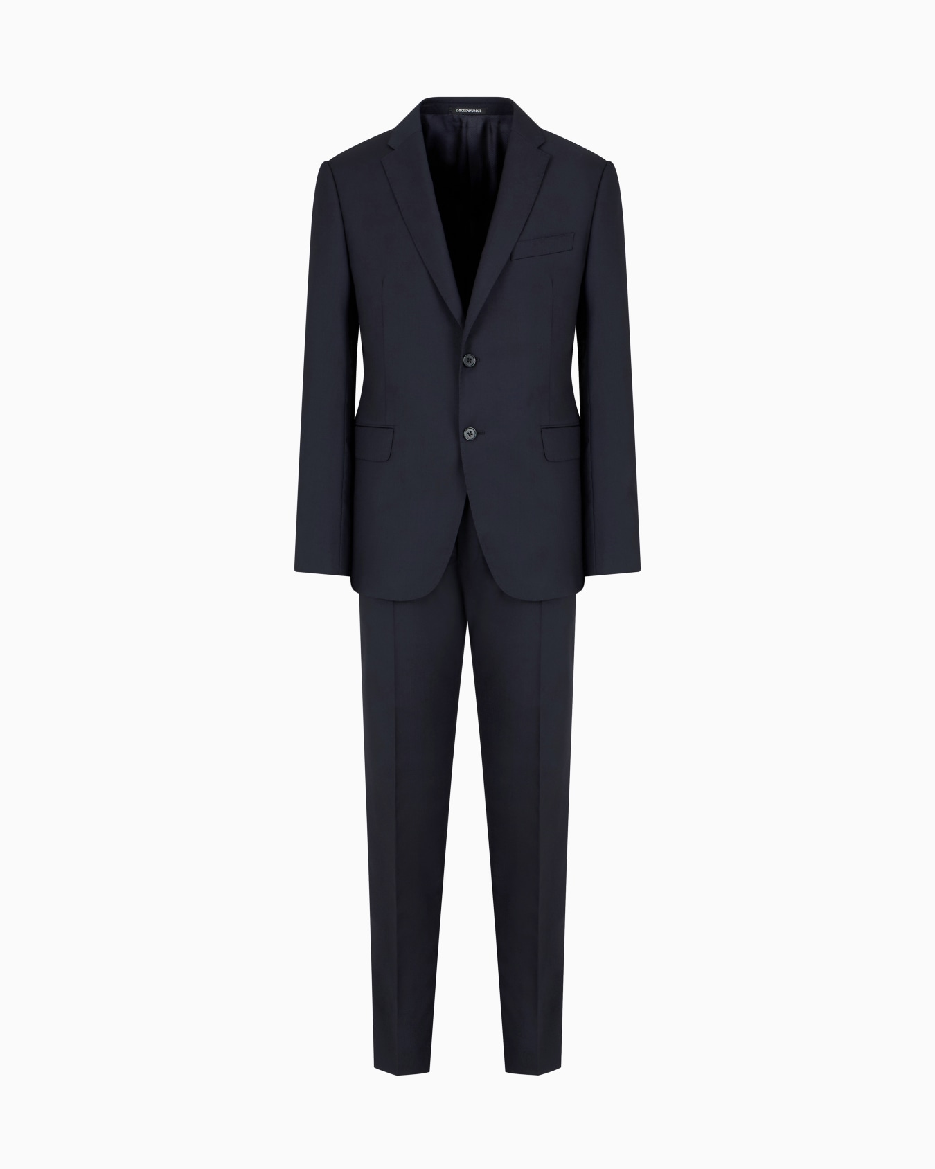 Slim-fit, single-breasted suit in tone-on-tone micro-striped virgin wool Slide 0