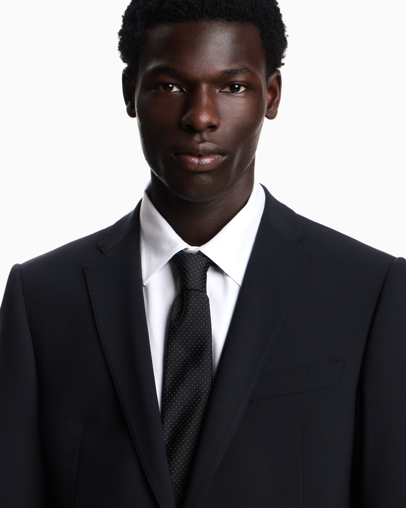 Single-breasted suit in fresh tropical wool bi-stretch canvas Slide 3