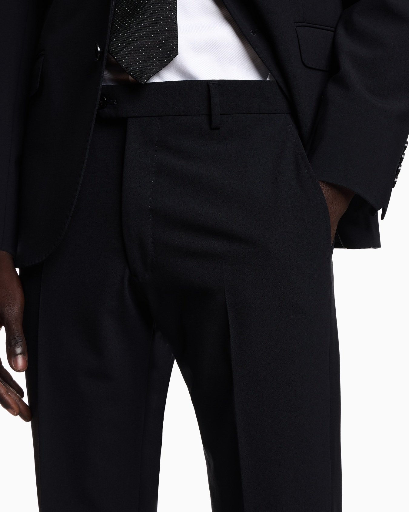 Single-breasted suit in fresh tropical wool bi-stretch canvas Slide 4