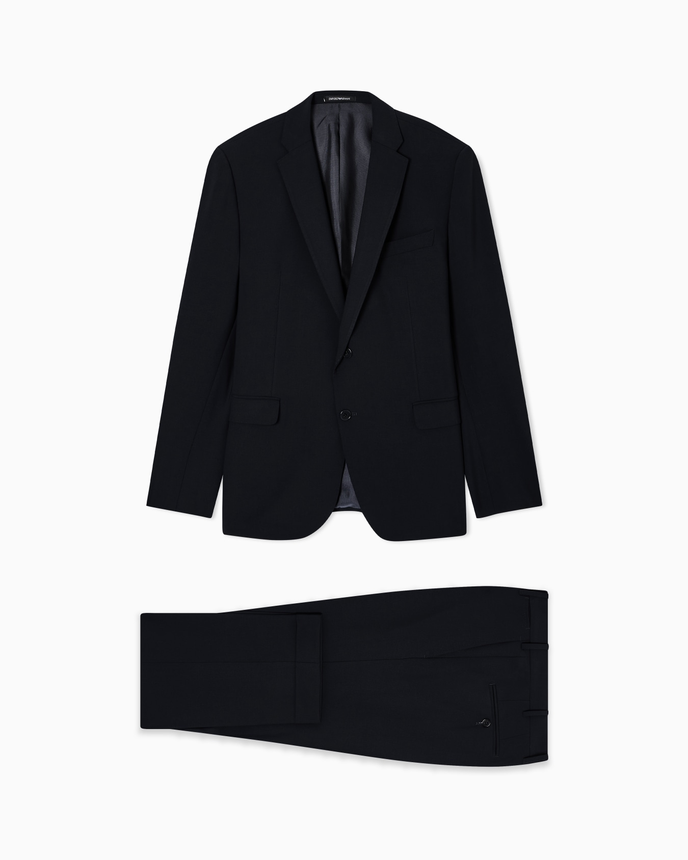 Single-breasted suit in fresh tropical wool bi-stretch canvas Slide 0