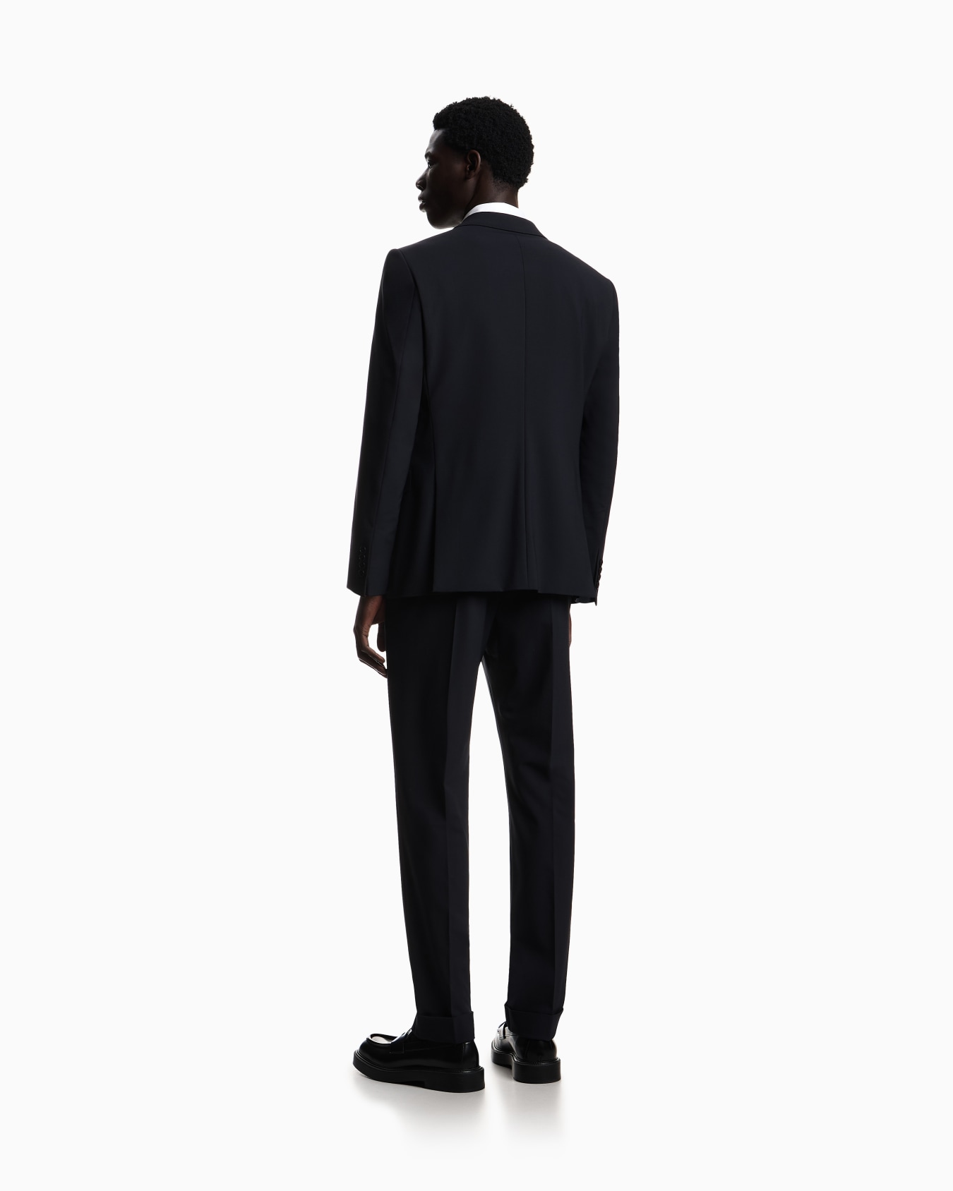 Single-breasted suit in fresh tropical wool bi-stretch canvas Slide 2