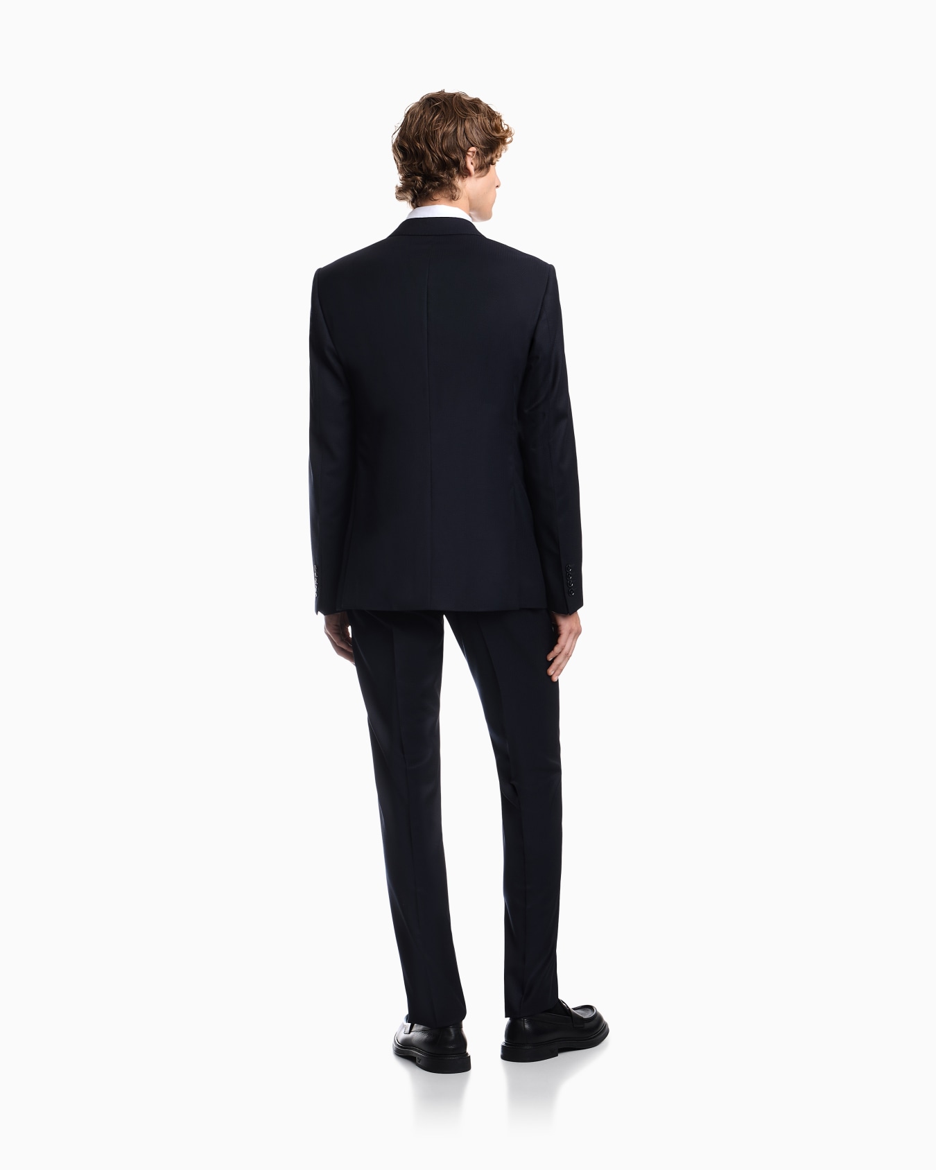 Costume doublé en laine vierge avec micro-motif Diapositive 4