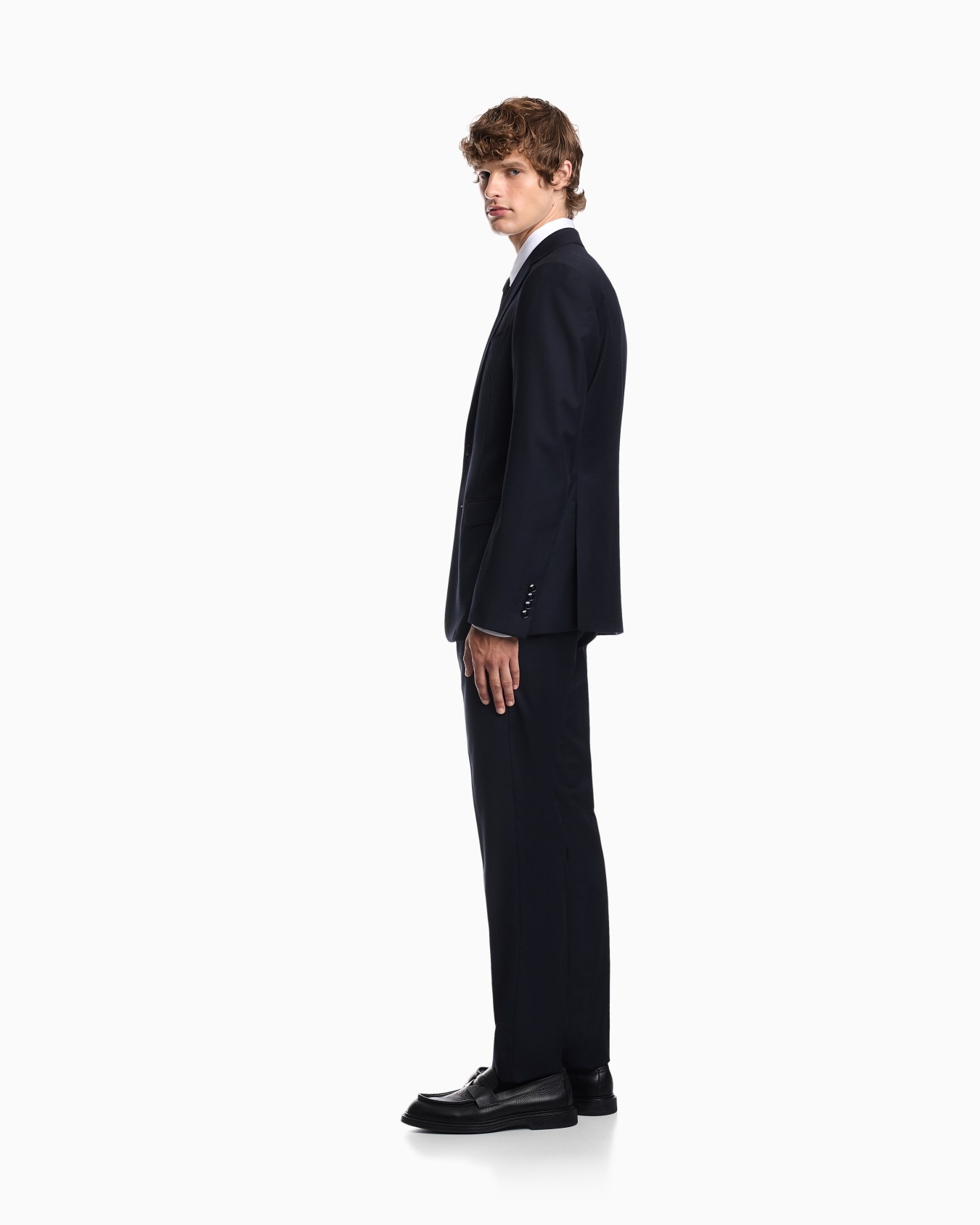 Costume doublé en laine vierge avec micro-motif Diapositive 6
