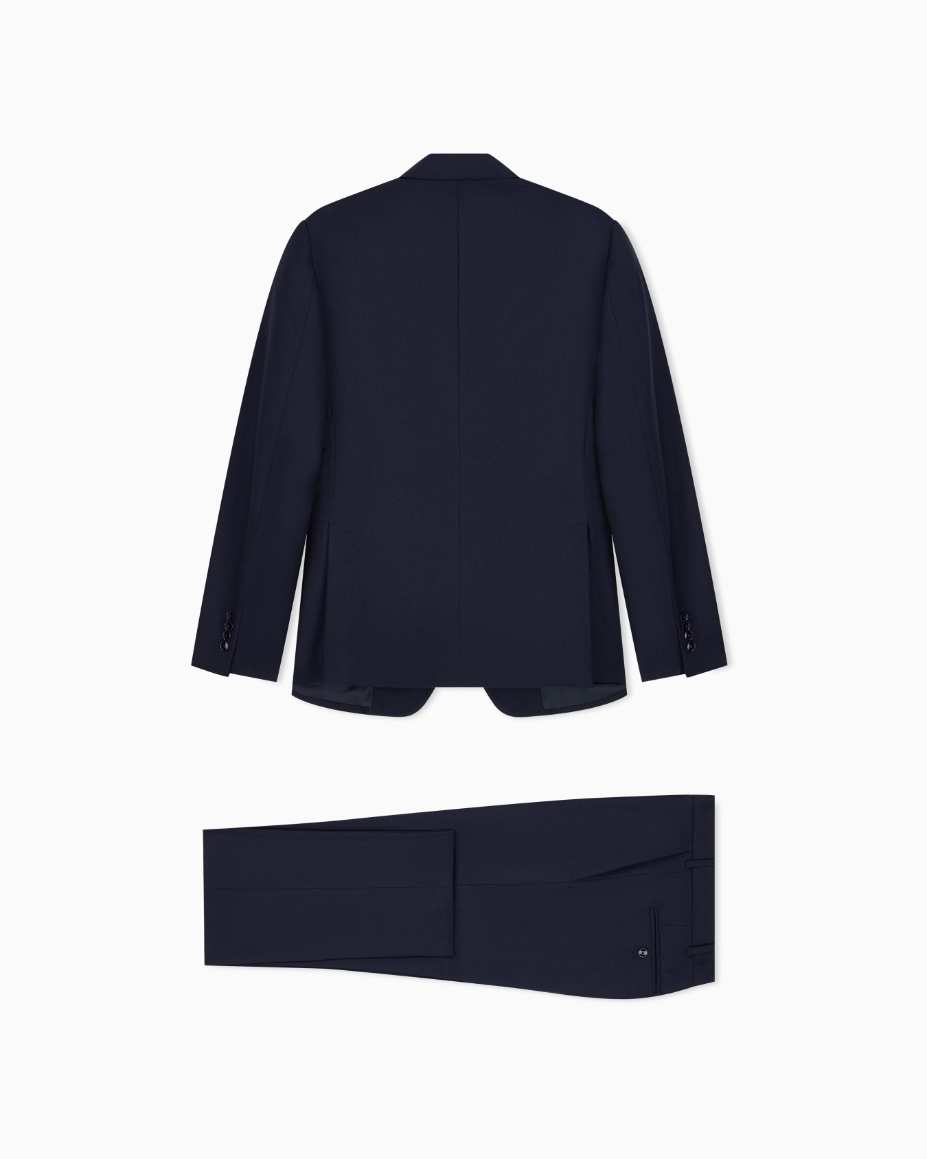 Costume doublé en laine vierge avec micro-motif Diapositive 2