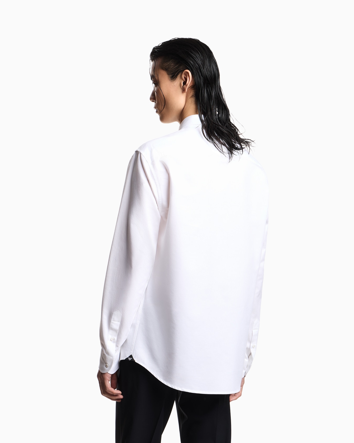 Micro-textured fabric shirt Slide 2