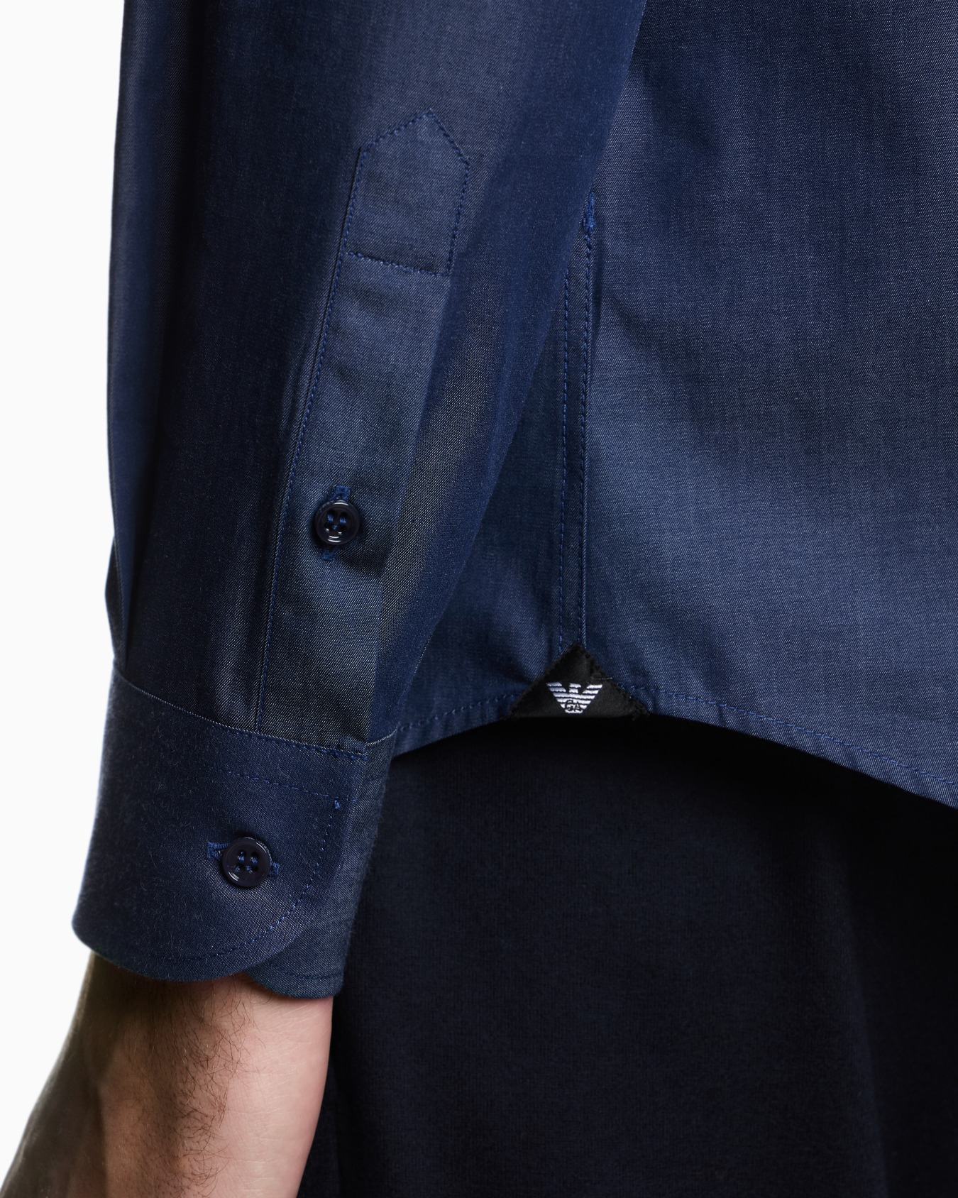 Denim-effect fabric shirt Slide 4