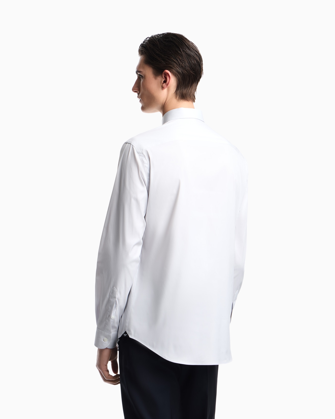 Chemise en coton stretch à col classique Essential Diapositive 3