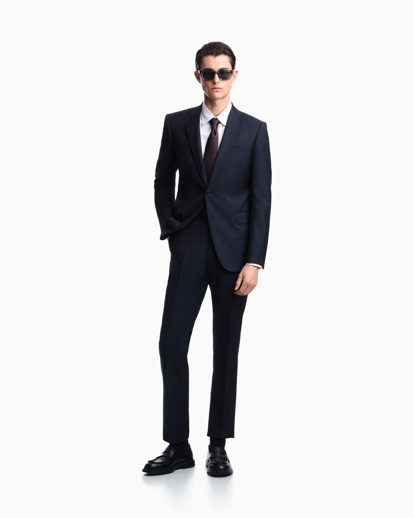 Chemise en coton stretch à col classique Essential Diapositive 1