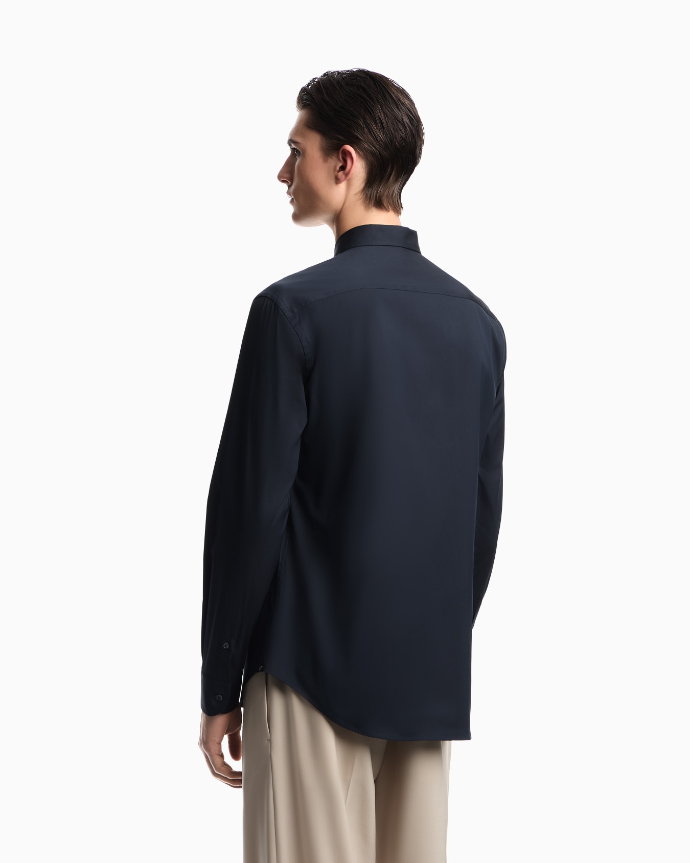 Technical stretch cotton shirt Slide 3