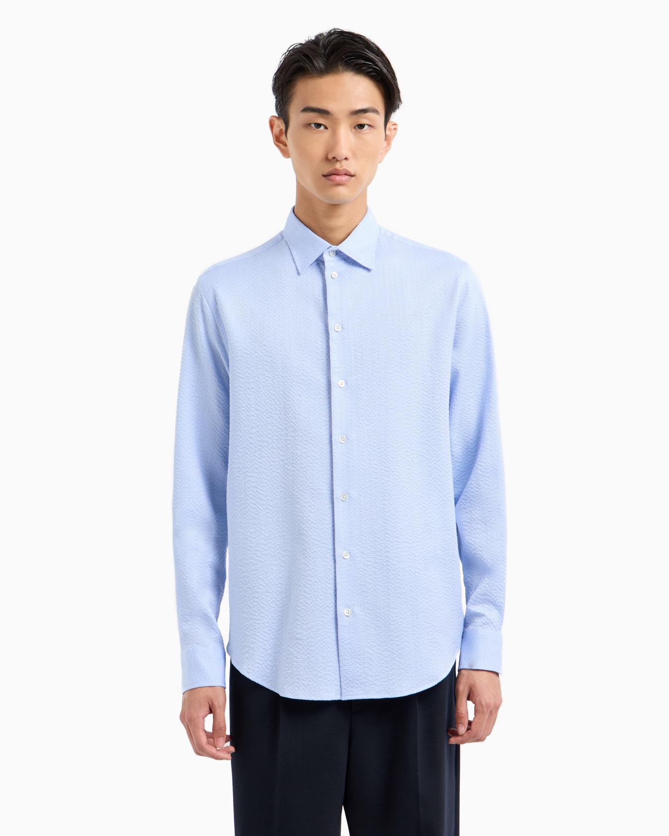 Camisa de algodón efecto sirsaca Diapositiva 1