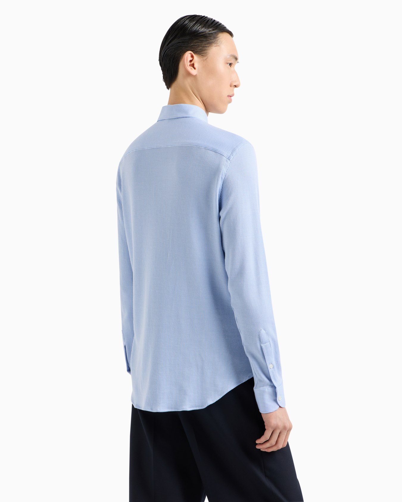 ASV Lyocell-blend striped jersey shirt Slide 2