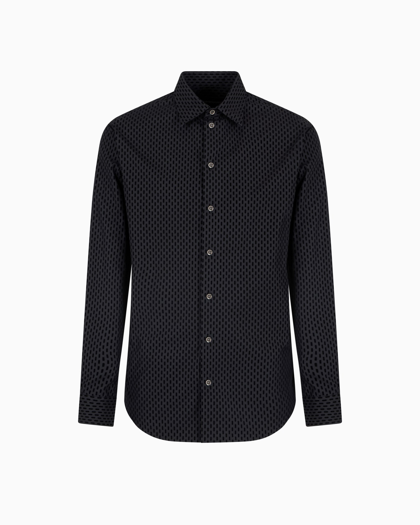 Shirt with all-over flocked print Slide 0