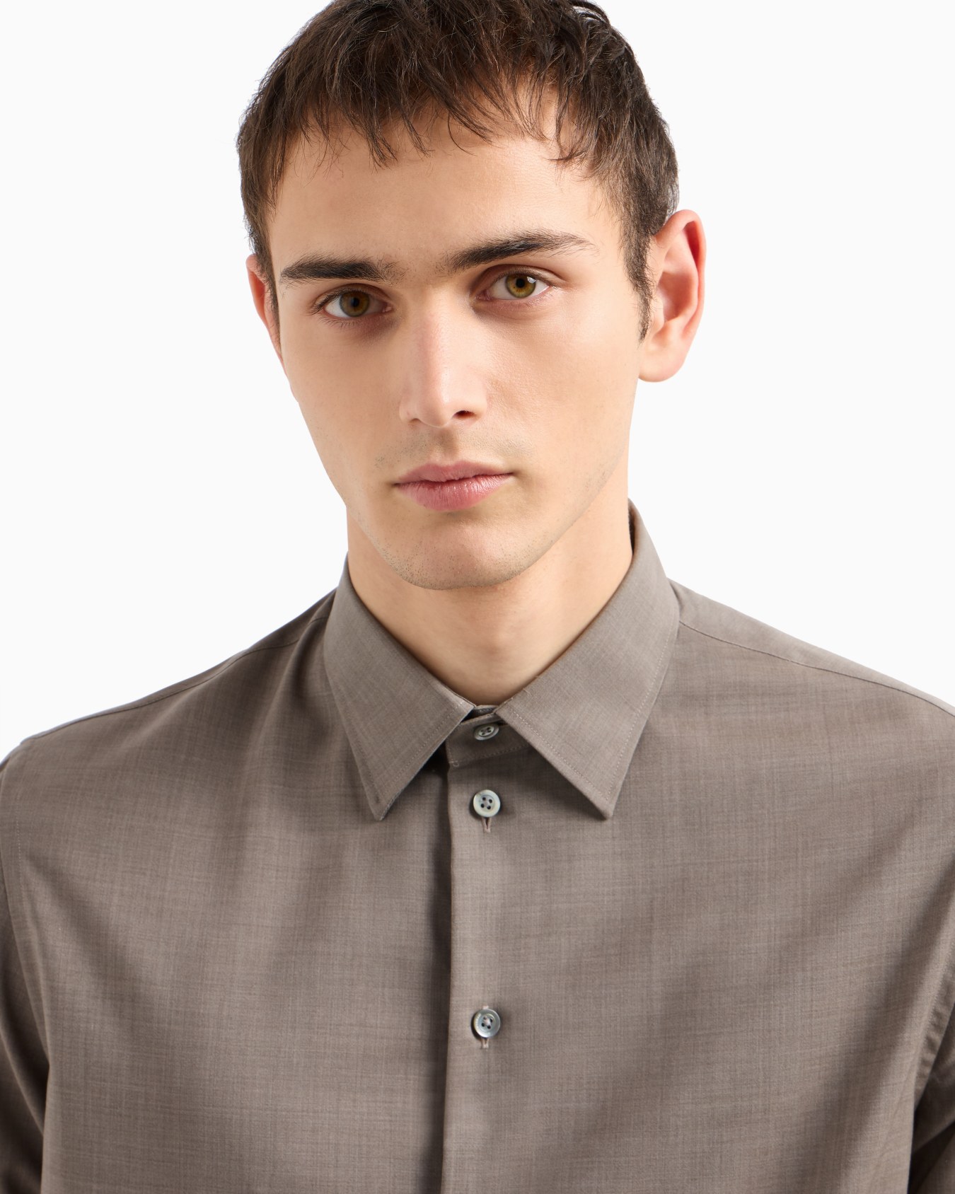 Camisa en tejido de lana virgen Diapositiva 4