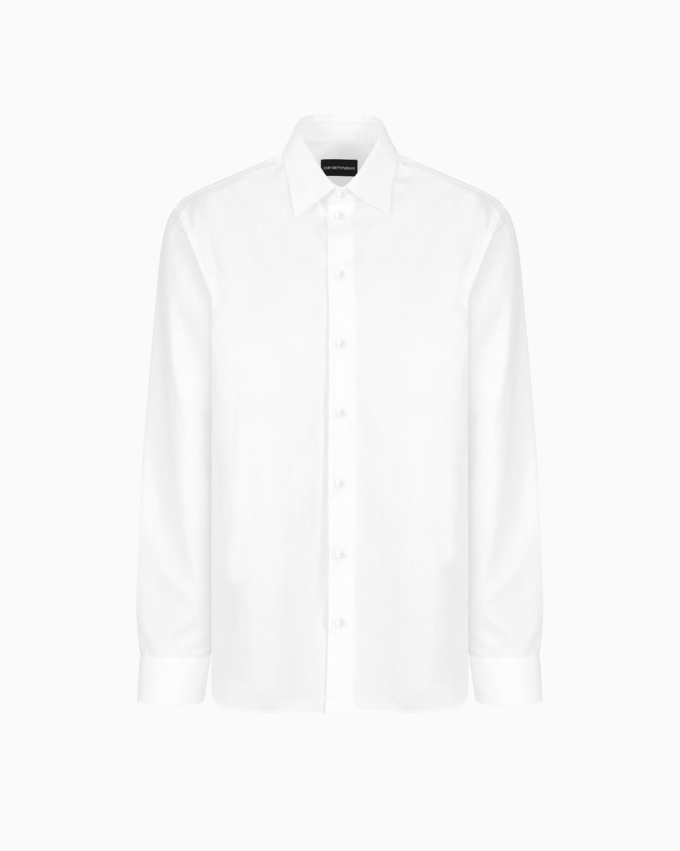 Wave motif jacquard cotton shirt Slide 0